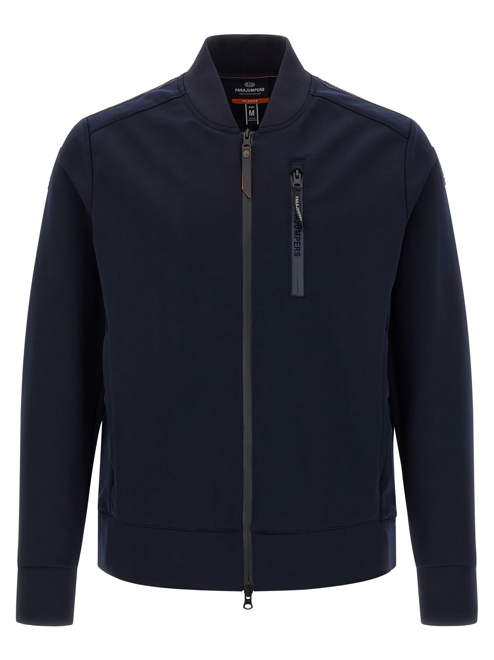 Parajumpers Mckay Zip-front Logo-patch Jacket In Blue