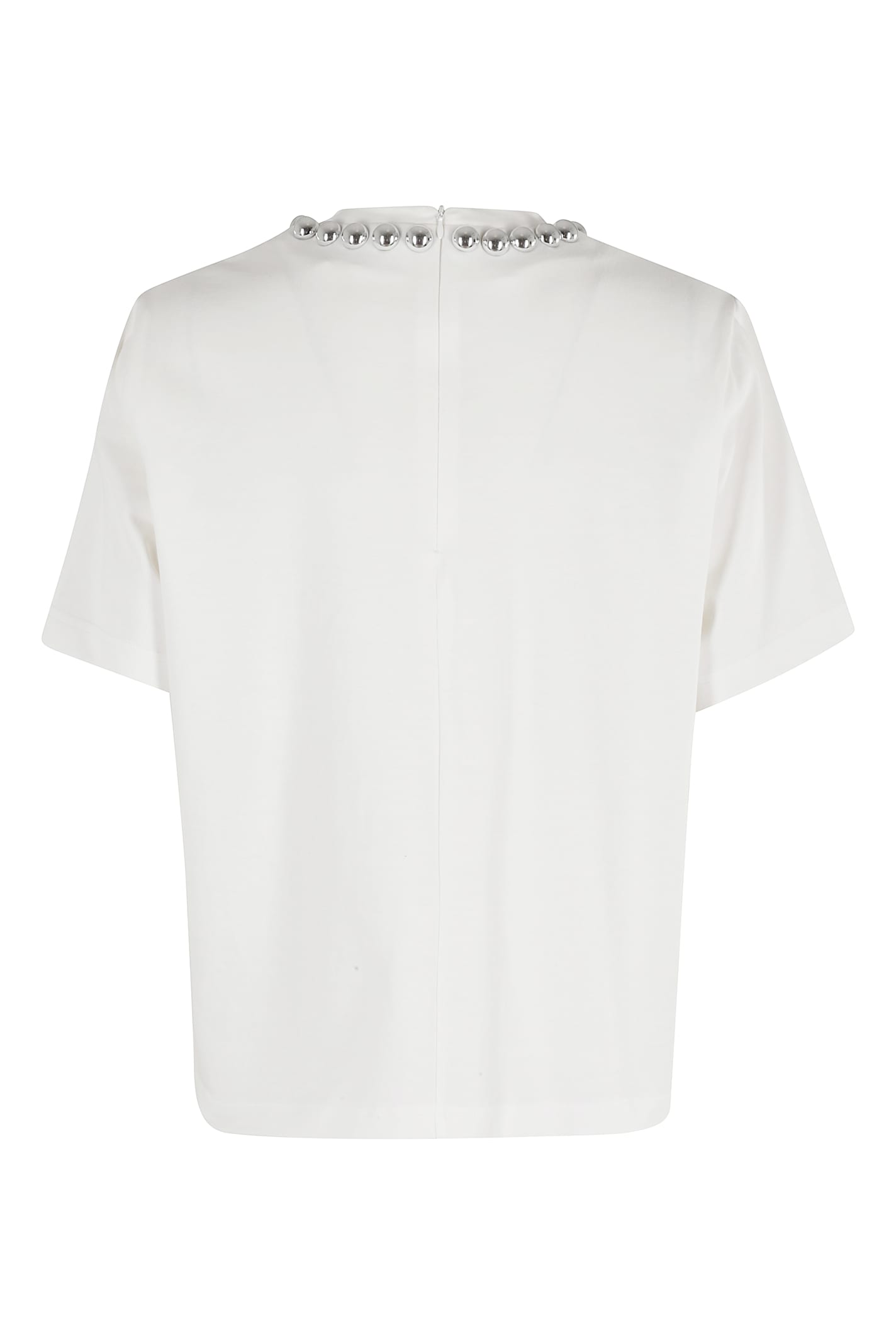 Essentiel Antwerp Intenso Silver Balls Tshirt In White