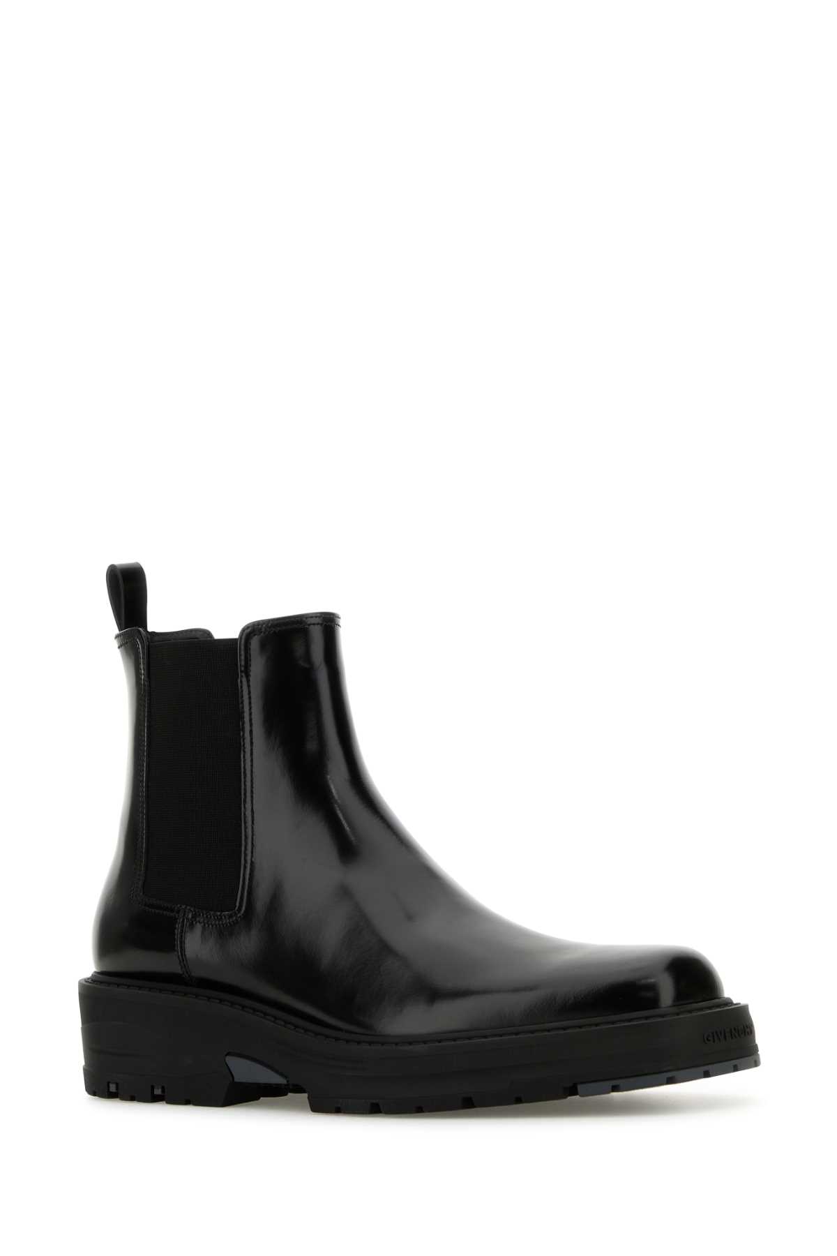 Shop Givenchy Black Leather Chelsea Ankle Boots