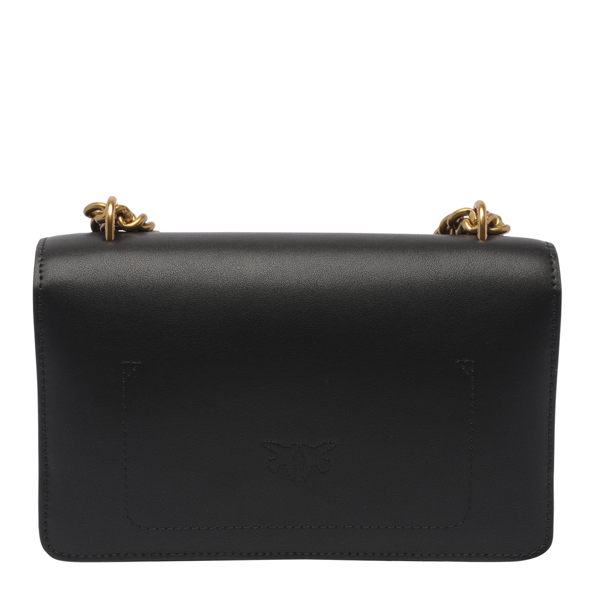 Shop Pinko Mini Love One Crossbody Bag In Black