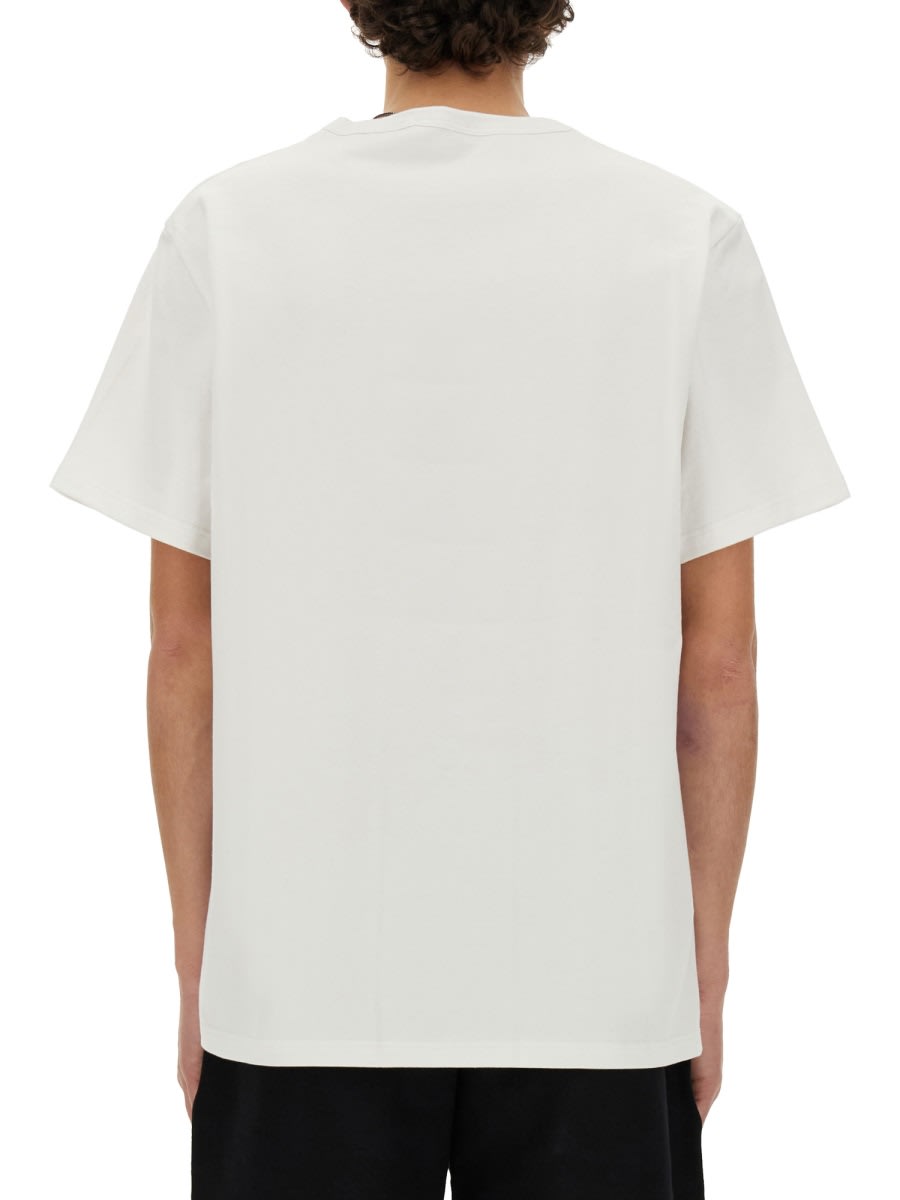 Shop Alexander Mcqueen T-shirt With Embroidered Logo In White