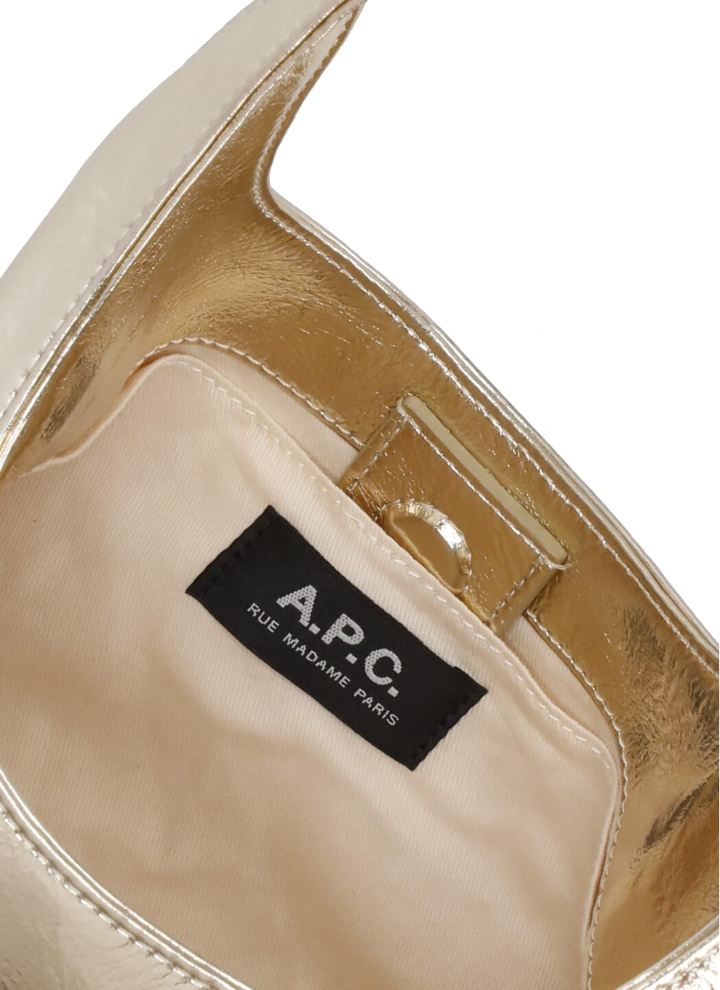 Apc Baby Ninon Metallic Shoulder Bag In Gold