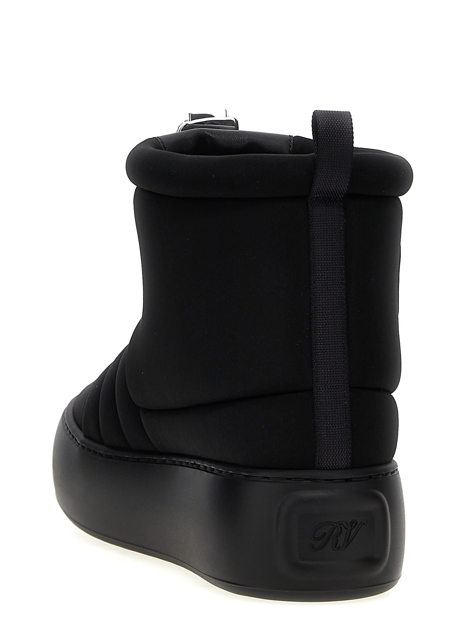 Roger Vivier Viv Winter Puffy Ankle Boots In Black