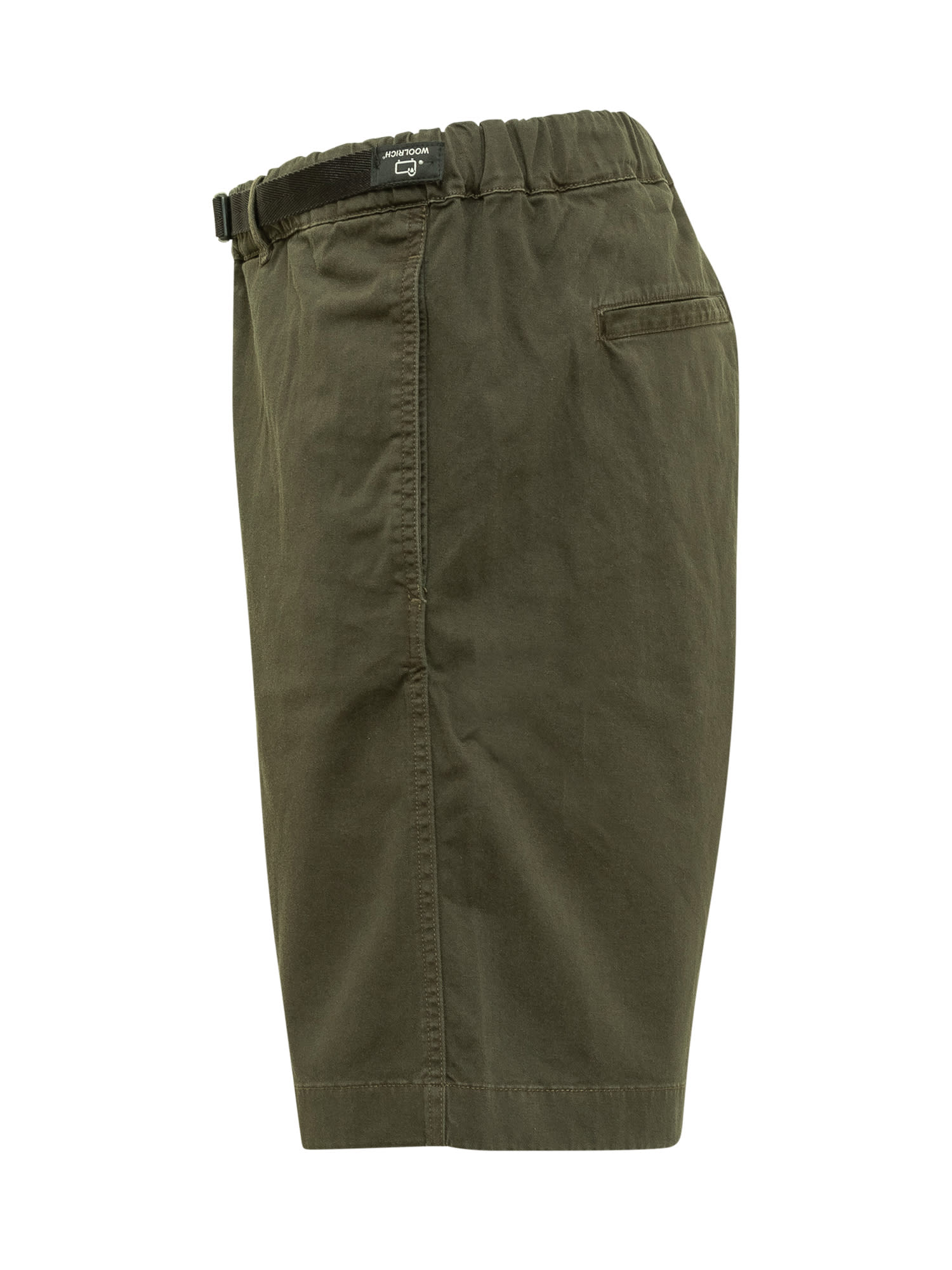Shop Woolrich Waist Belt Shorts In Dark Green
