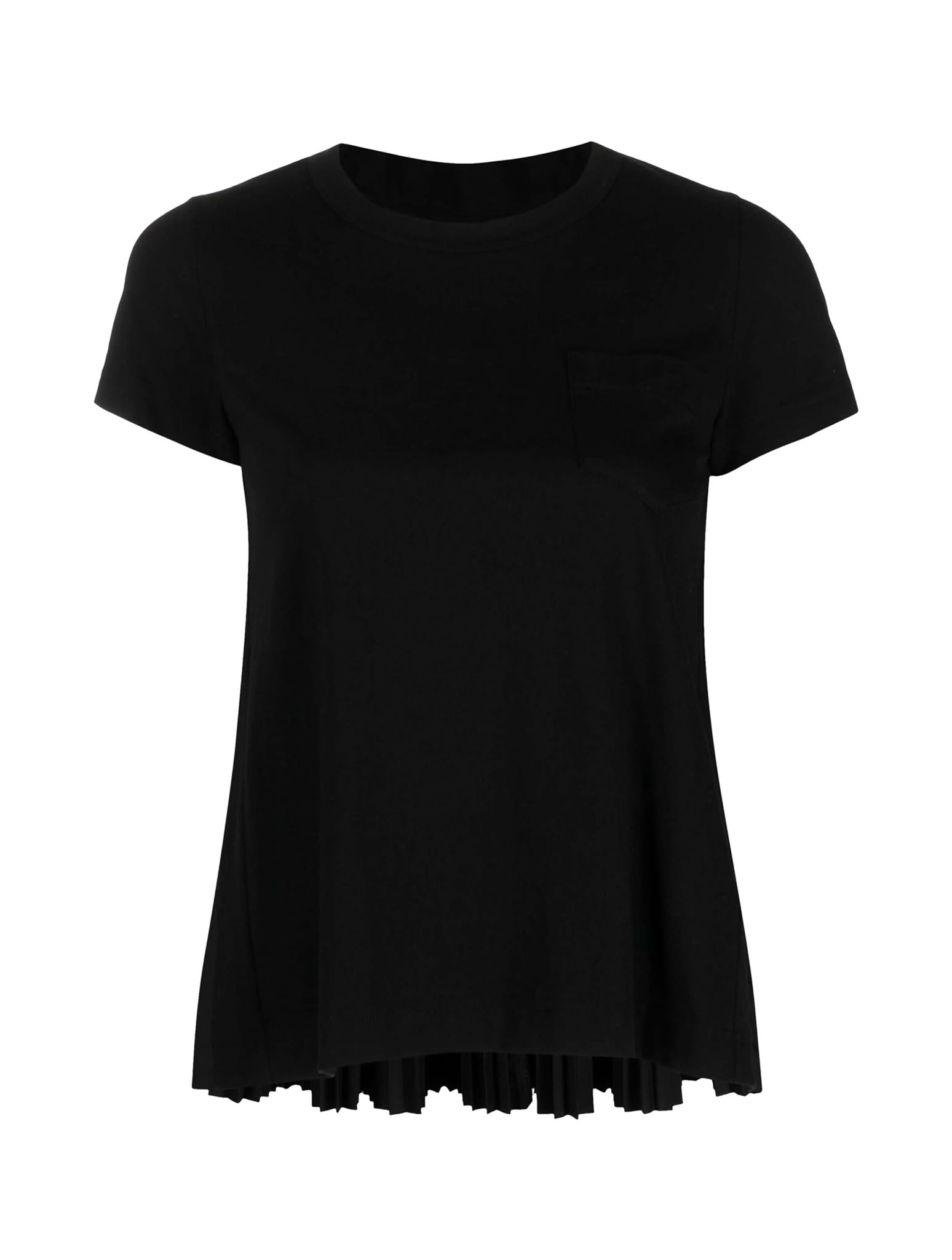Shop Sacai Cotton T-shirt In Black