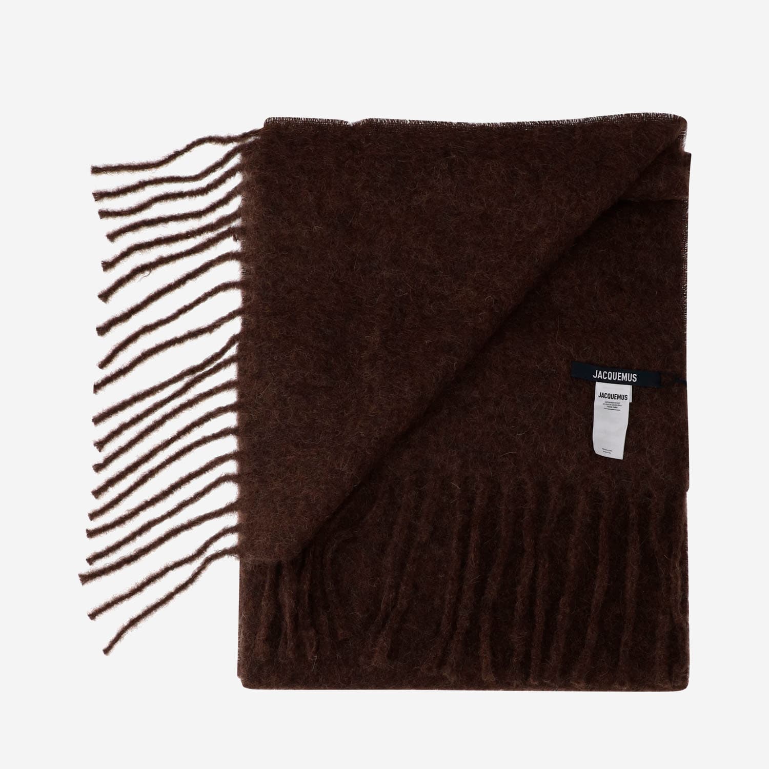 Jacquemus Brown Alpaca L Echarpe Carro Scarf In Brown