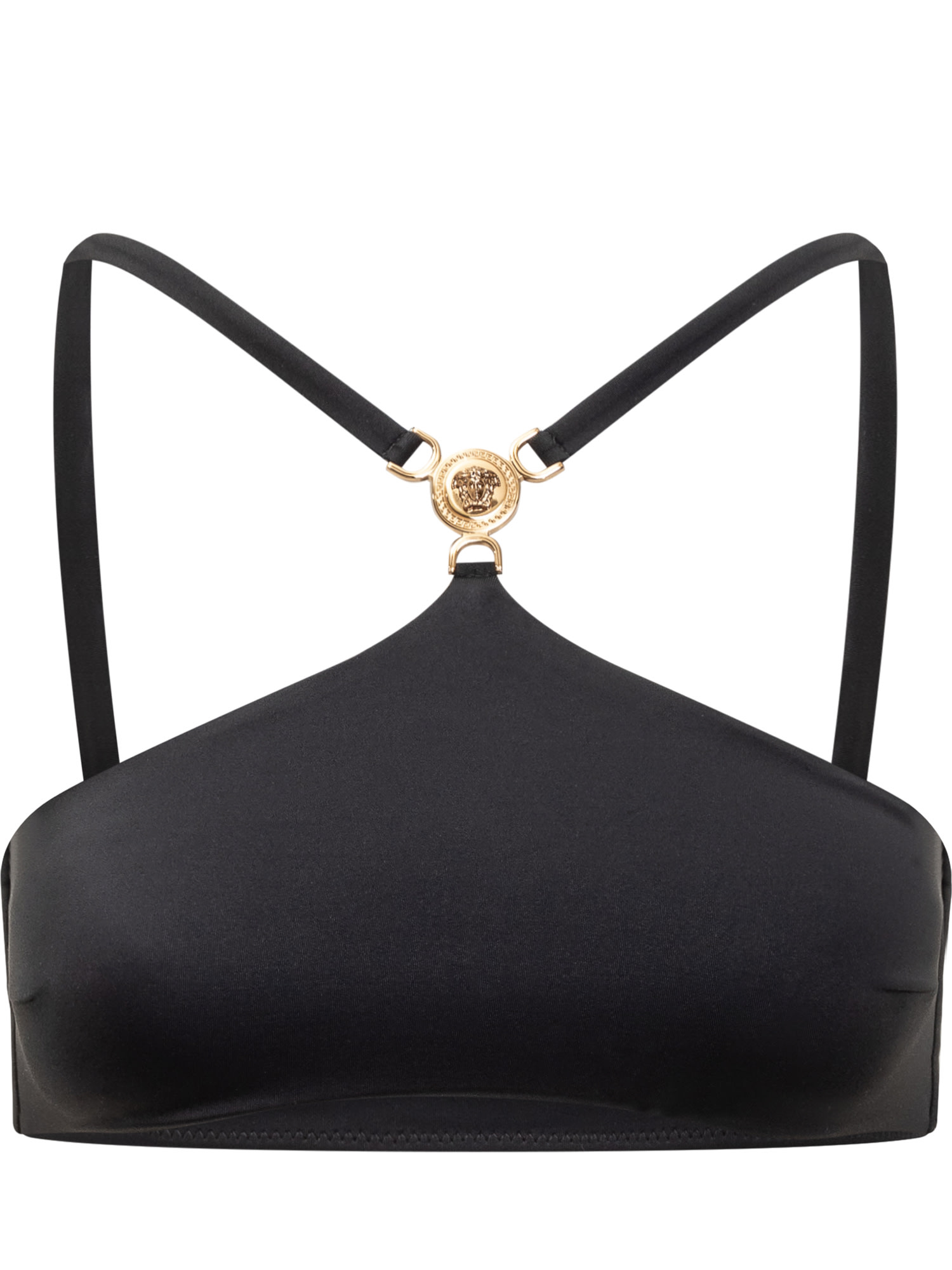 Shop Versace Bikini Top In Black