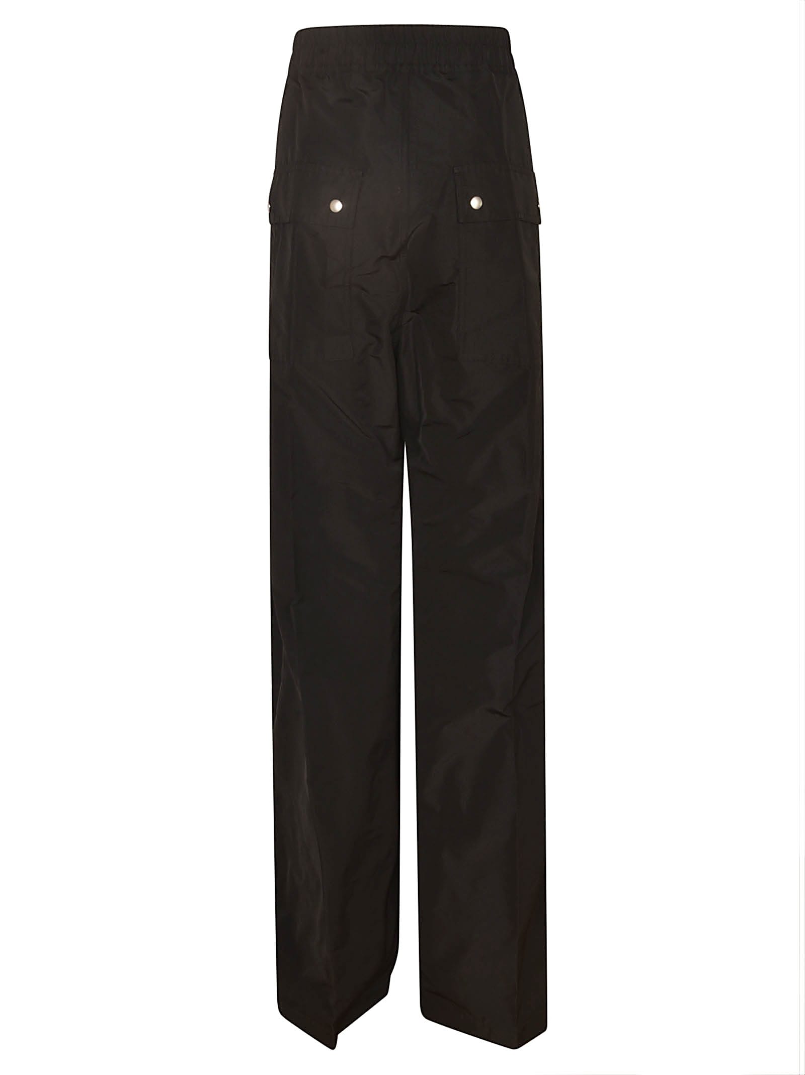 Shop Rick Owens Straight Lace-up Trousers In Black