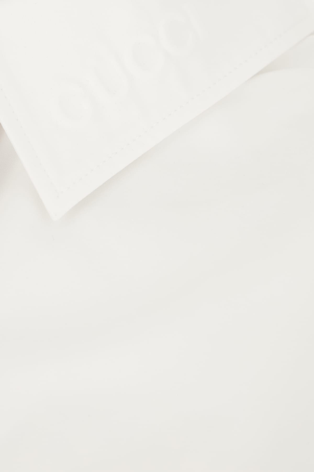 Gucci White Poplin Bluse In Bianco