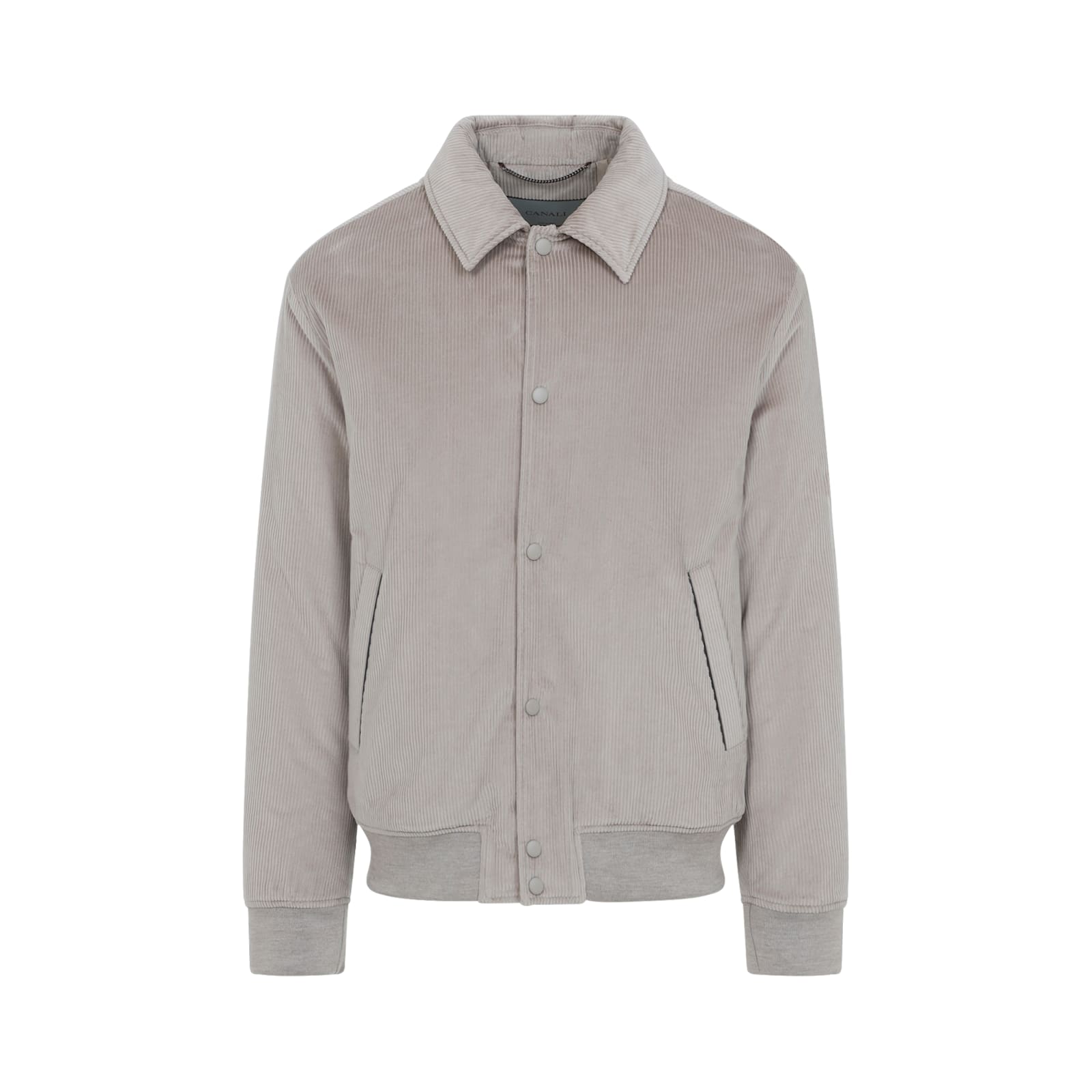Canali Velvet Bomber In Gray