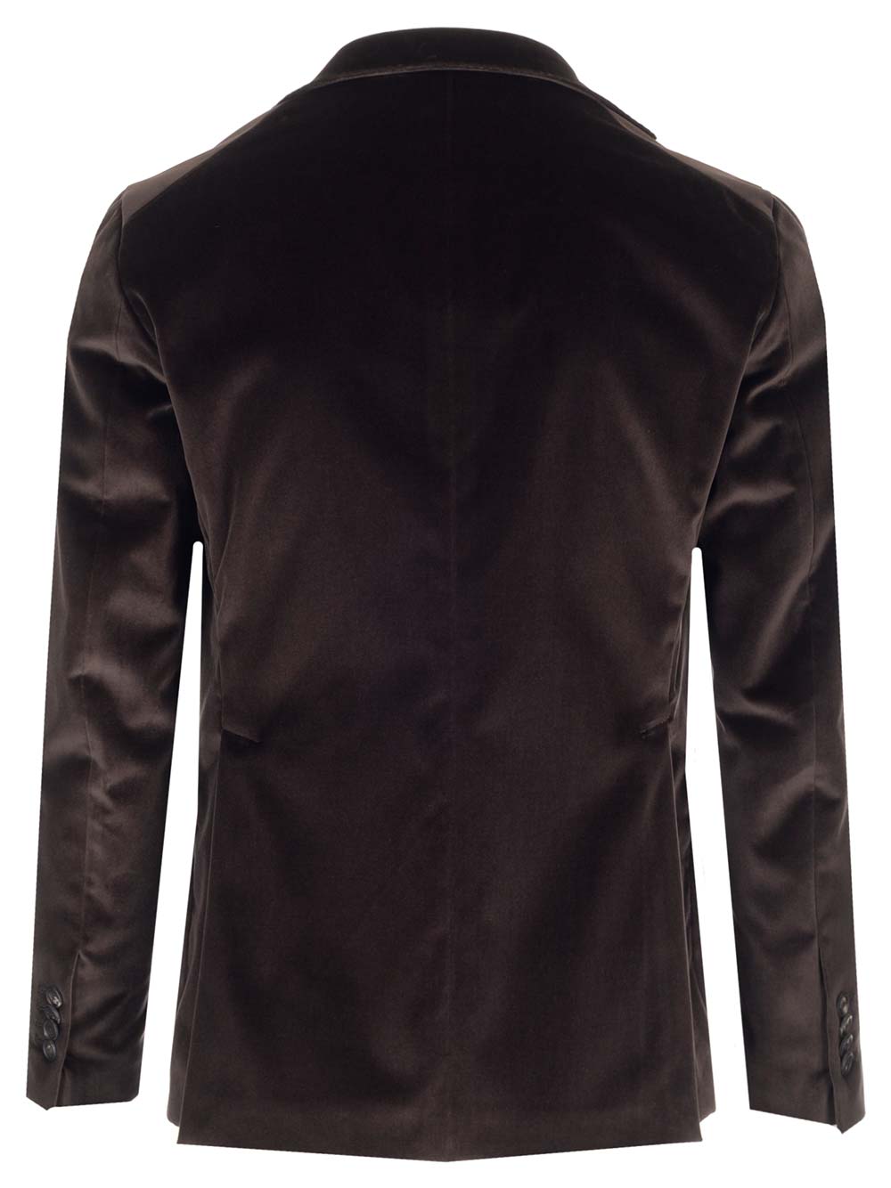 Shop Tagliatore Montecarlo Jacket In Velvet In Brown