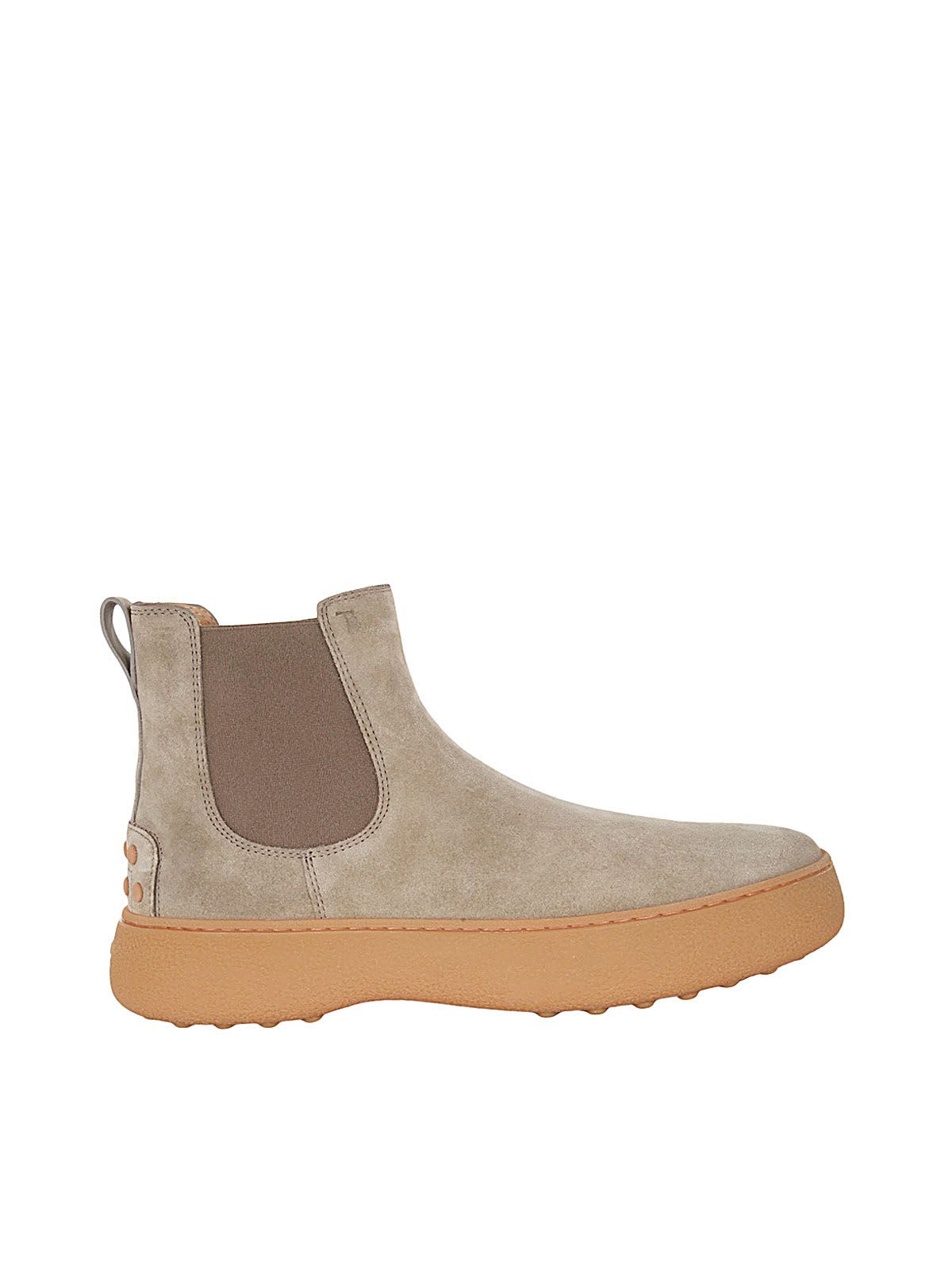 Tod's Chelsea Boots In Camoscio Beige