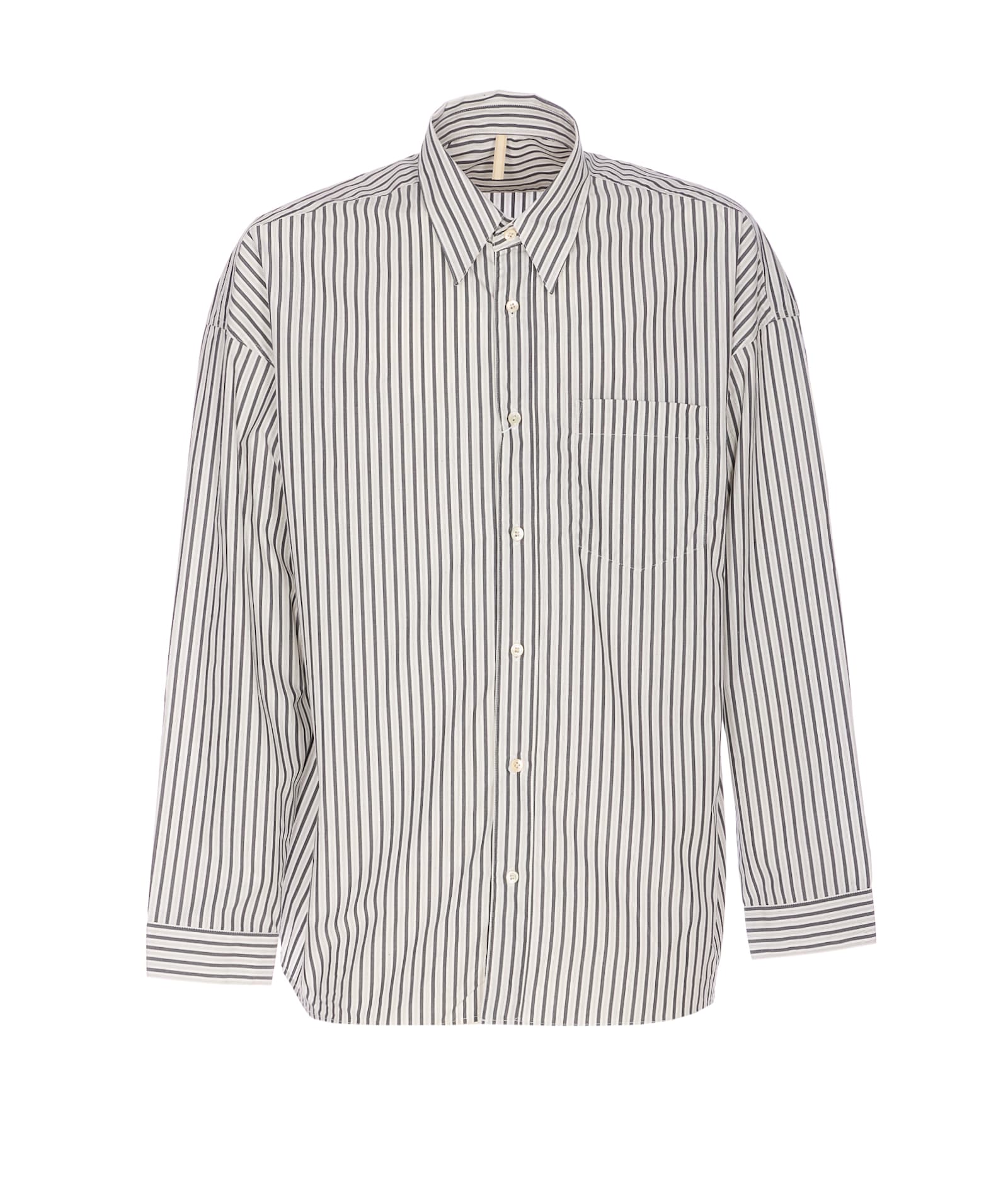 Sunflower Striped Long Sleeve Button Down Shirt In Gray