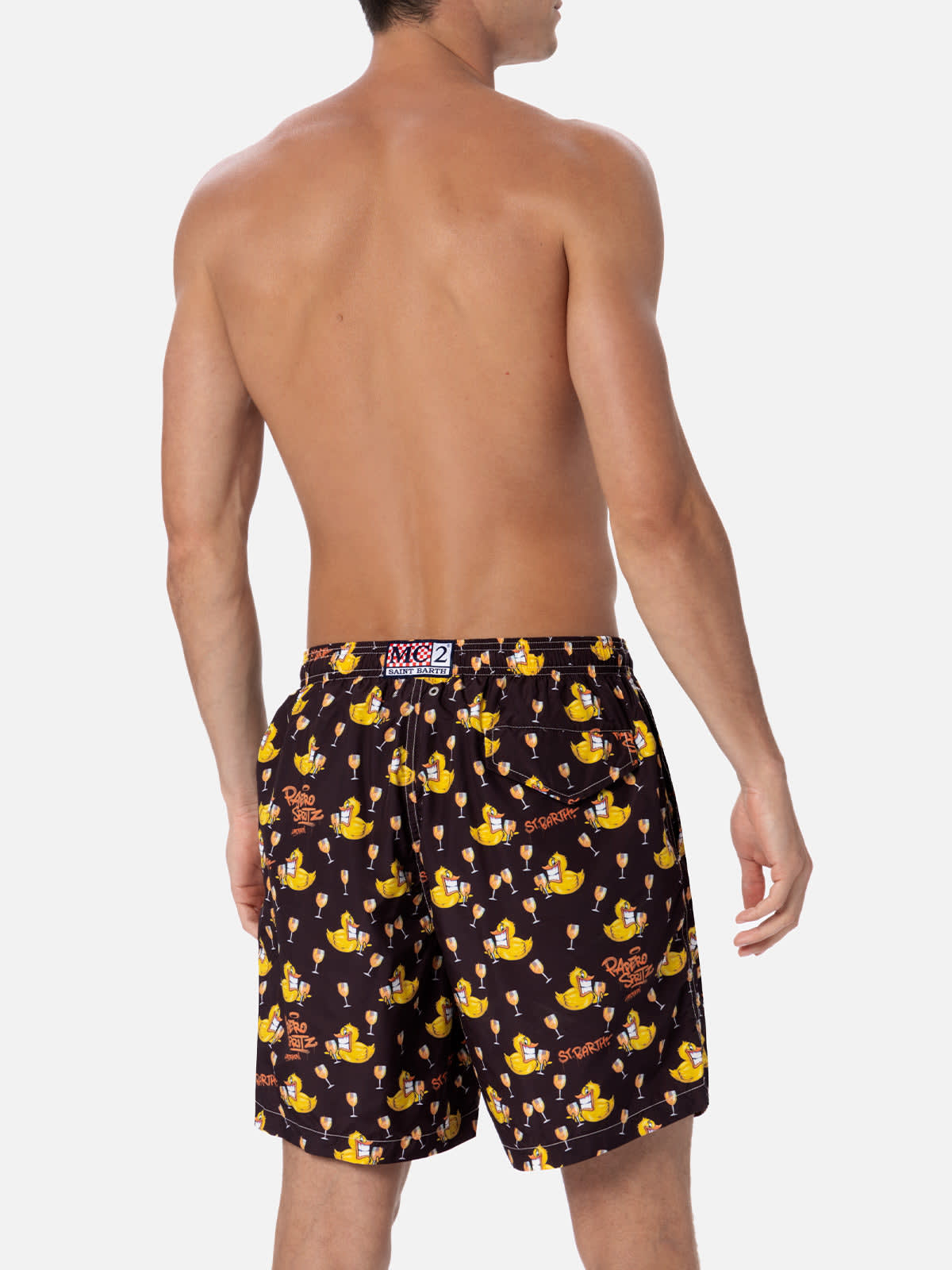 Mc2 Saint Barth X Crypto Puppets Lightning Swim Shorts In Black