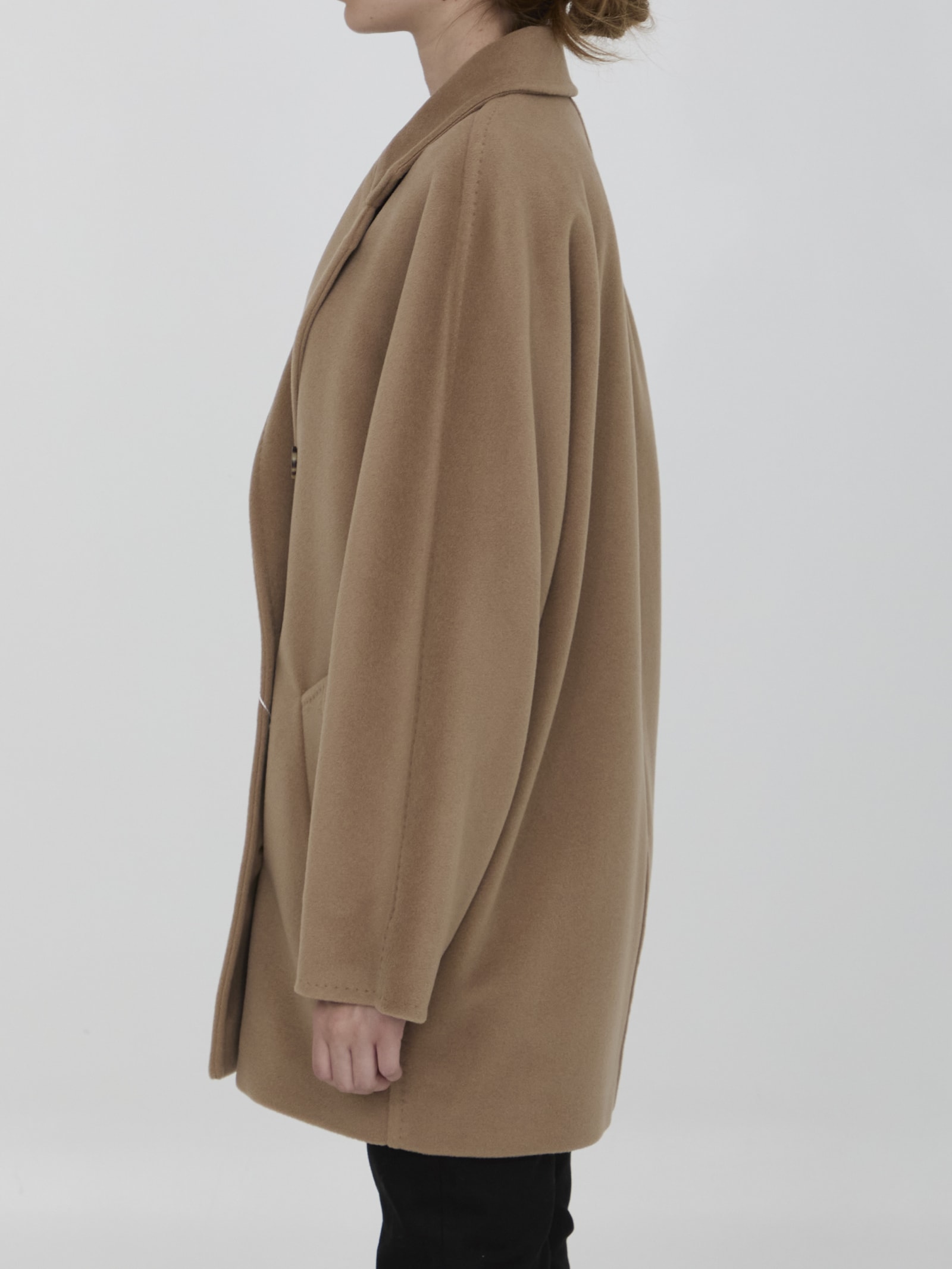 Shop Max Mara Short 101801 Icon Coat In Camel