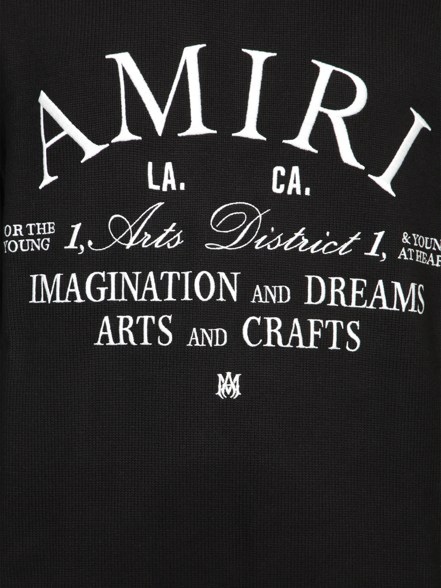 Shop Amiri Arts District Crew Black Sweatshirt