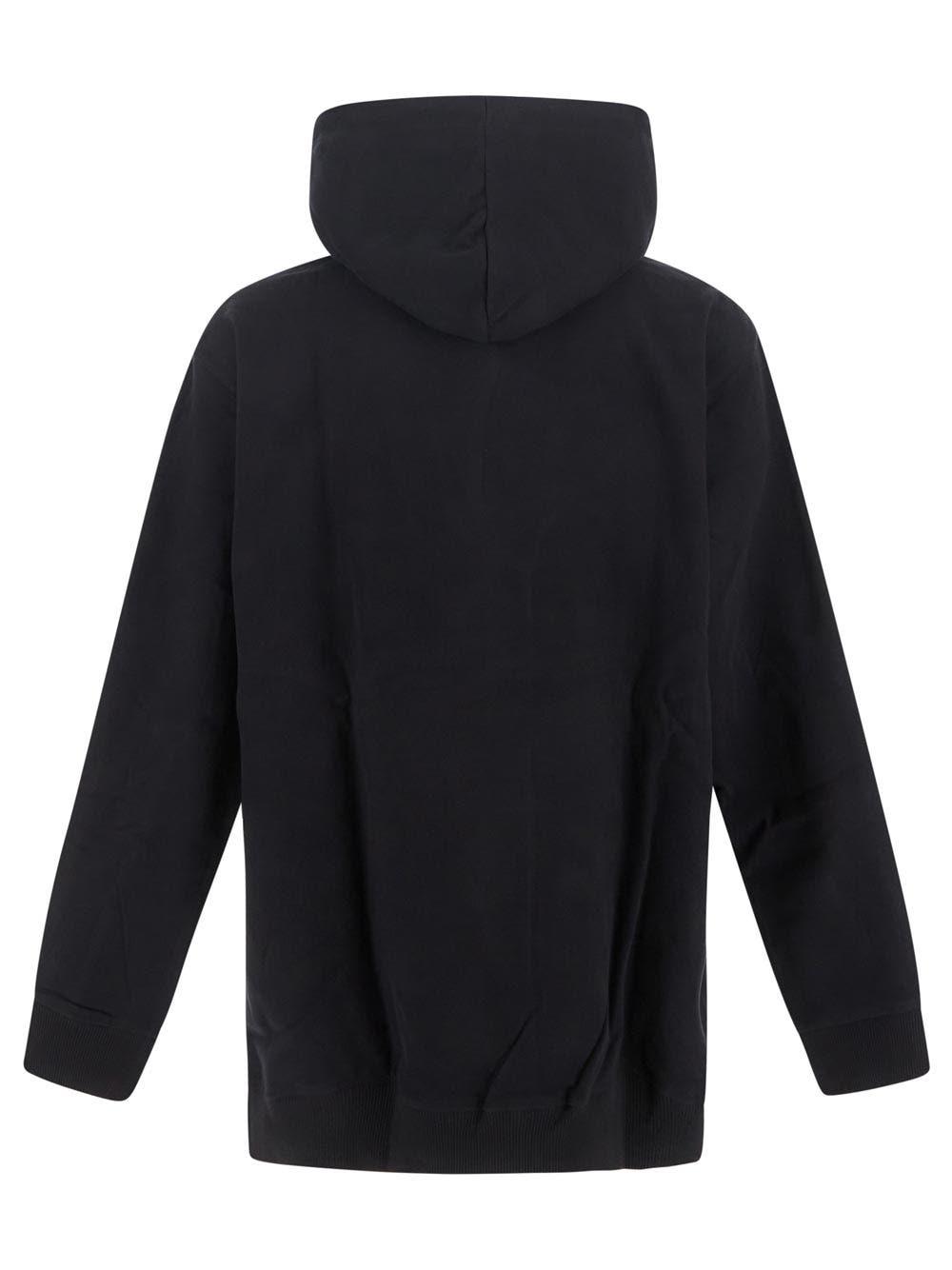 Hugo Men Hugo Stacked Box Logo Hoodie Black SM