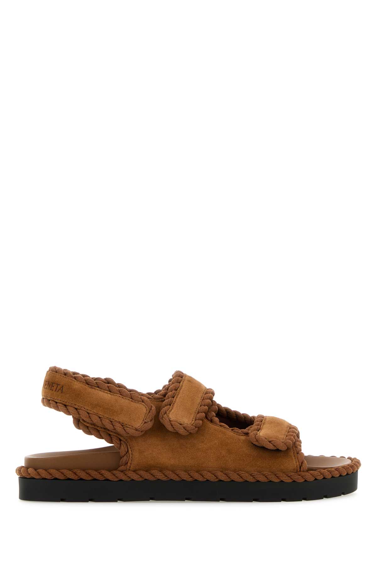 Shop Bottega Veneta Caramel Suede Jack Sandals