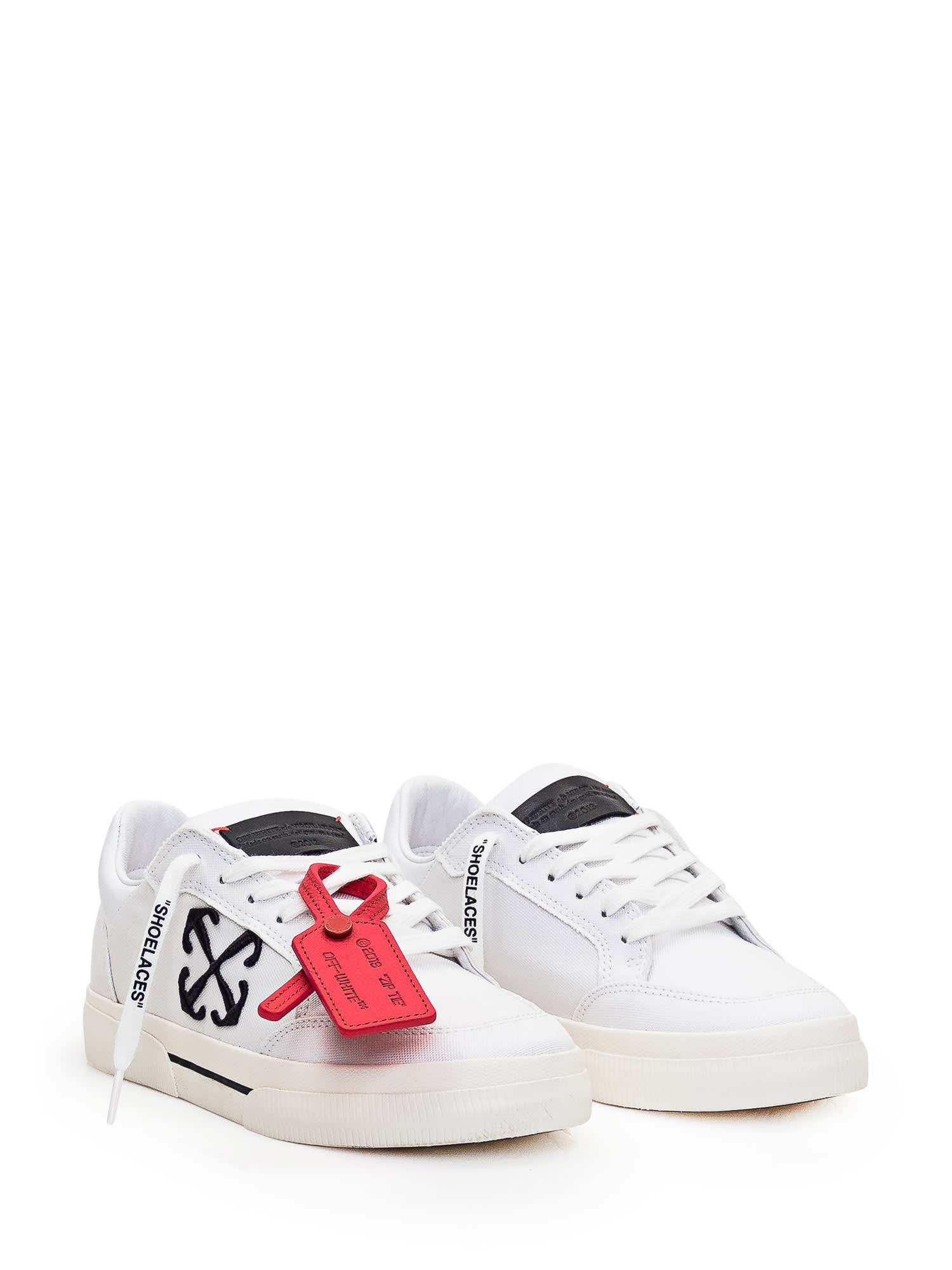 Shop Off-white New Low Vulcanized Sneaker In White Black