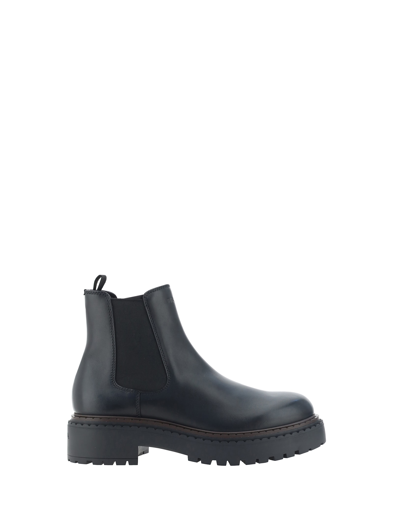 Shop Prada Ankle Boots In Nero