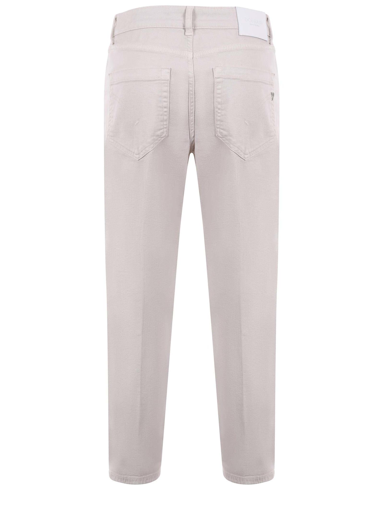 Dondup Cropped Cotton-blend Denim Jeans With Button Detailing