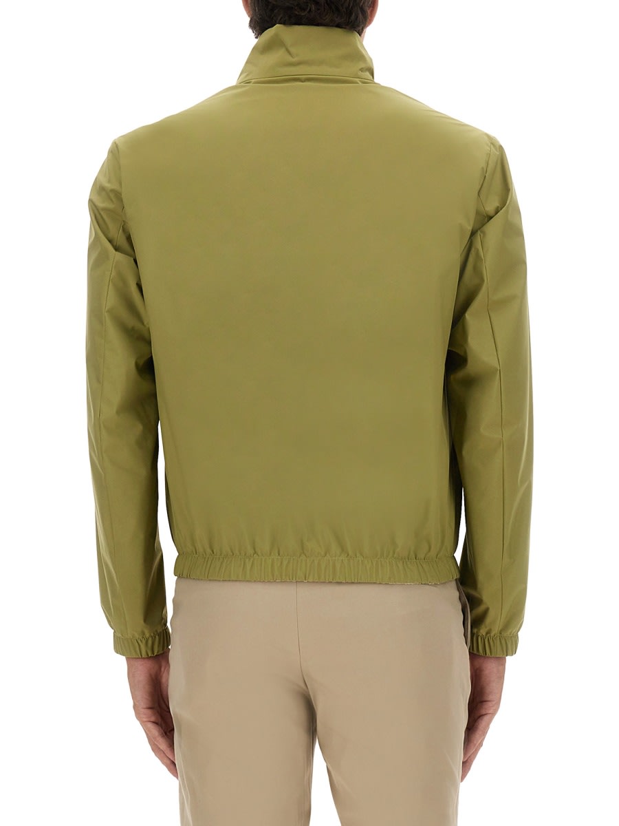 Hugo Boss Reversible Jacket With Elastic Cuffs And Collar In Green