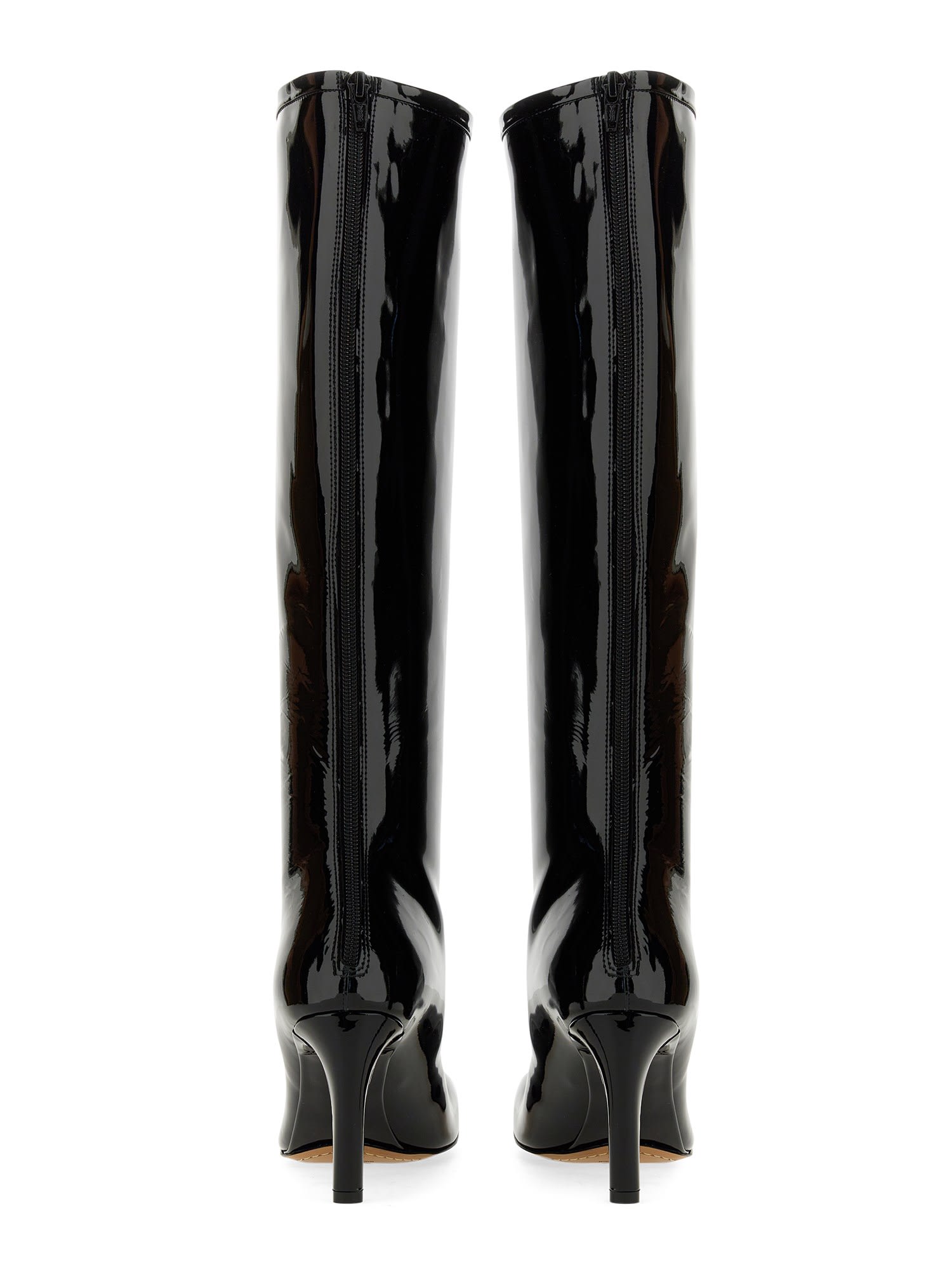 Dries Van Noten Patent Leather Knee-high Boots In Black | ModeSens