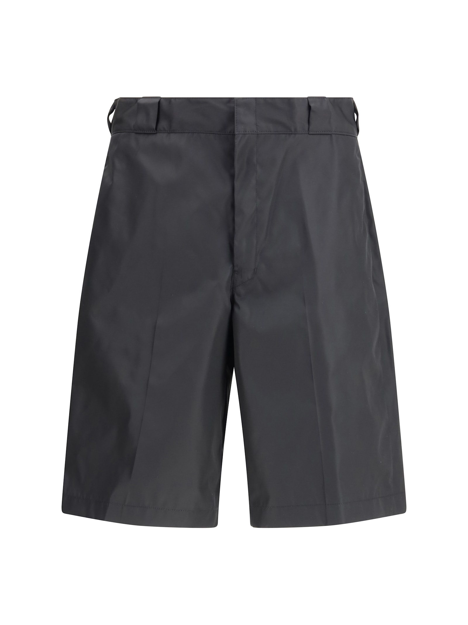 Prada Re-nylon Bermuda Shorts In Gray