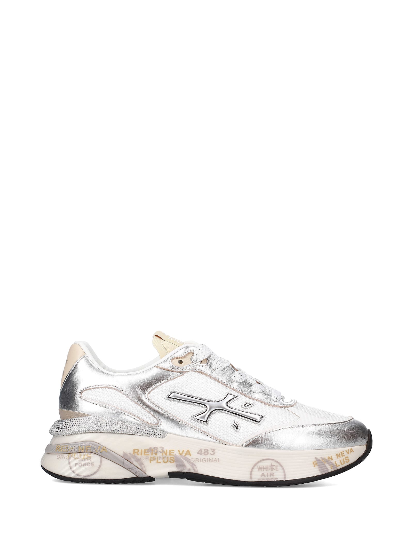 Shop Premiata Sneaker Moerund 6933 White Silver In Bianco Argento