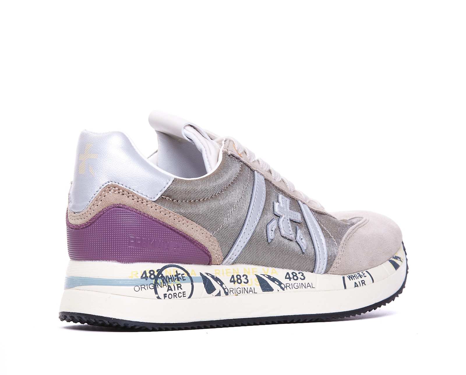 Shop Premiata Conny Sneakers In Grey