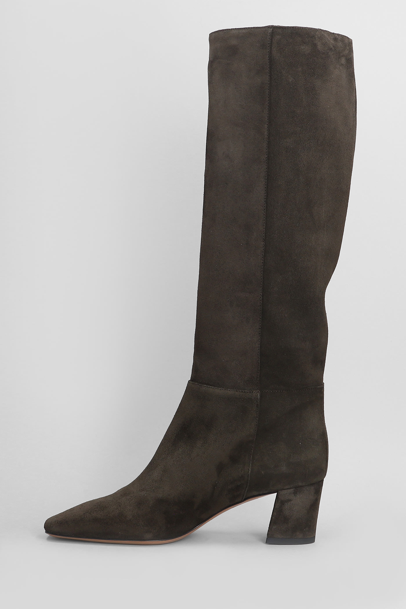 Shop Fabio Rusconi High Heels Boots In Dark Brown Suede