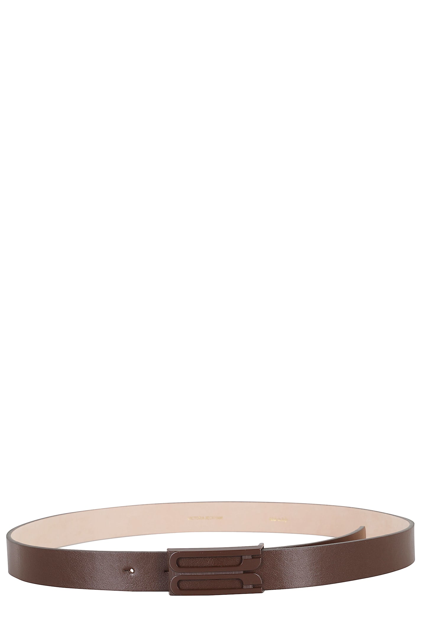 Victoria Beckham Jumbo Tonal Regular Frame Belt In Brown