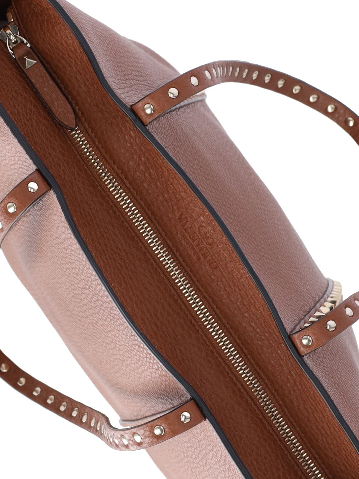 Valentino Garavani Brown Rockstud Tote Bag