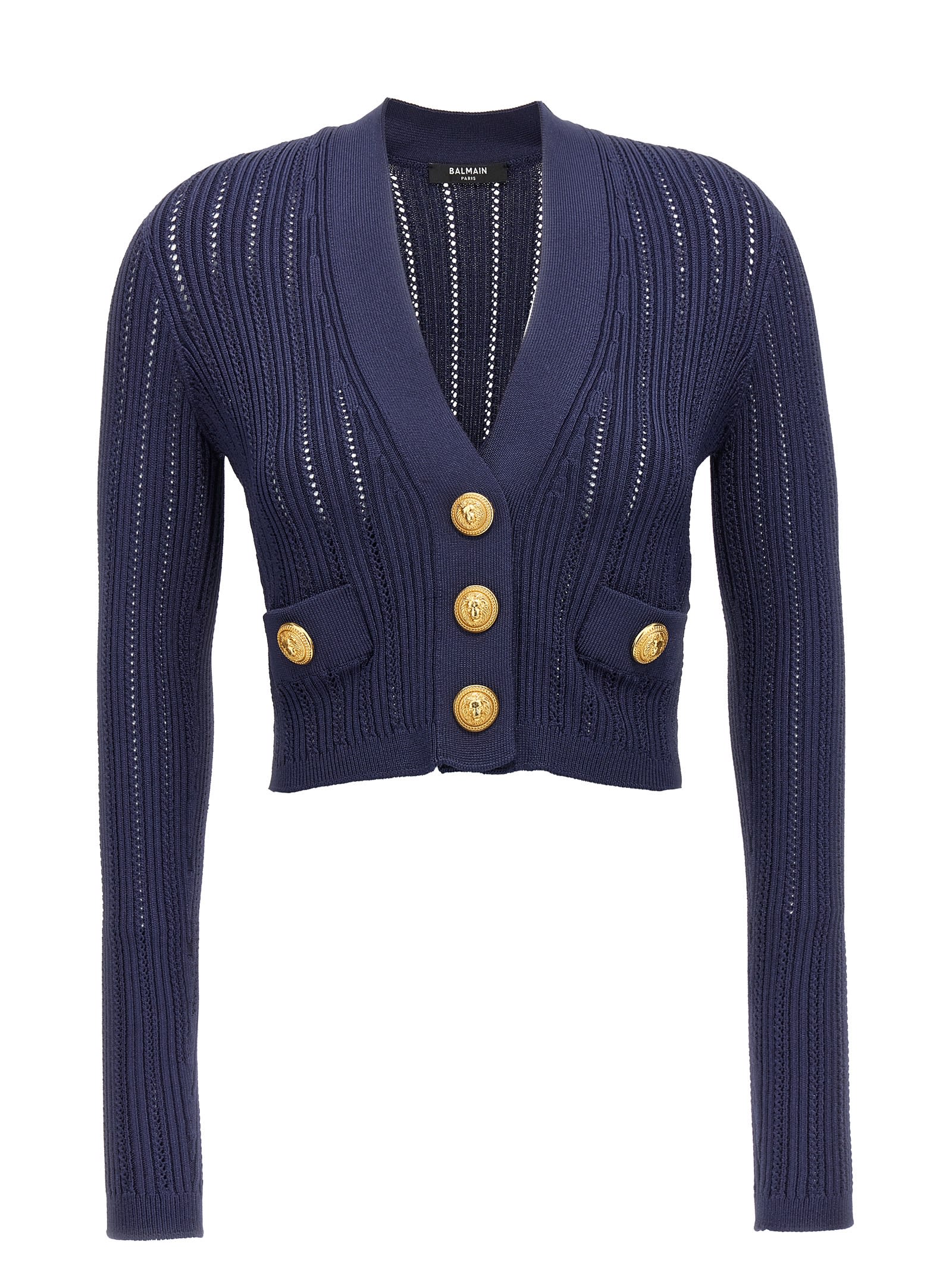 BALMAIN LOGO BUTTONS CARDIGAN