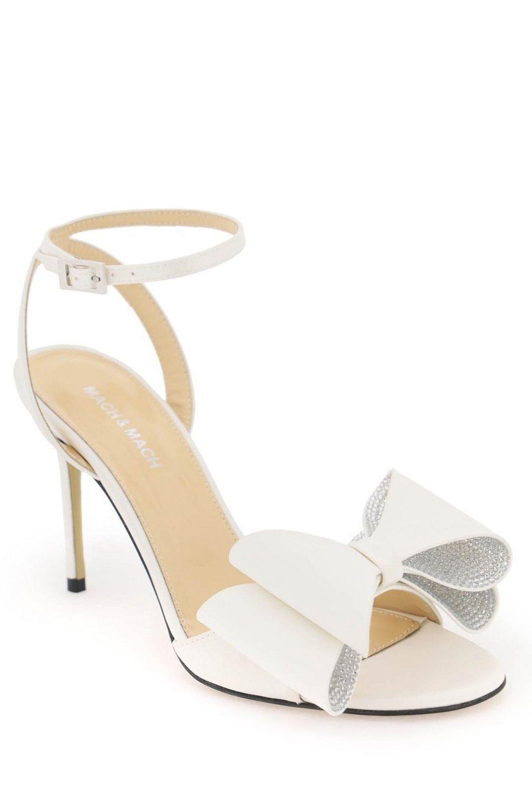 Shop Mach &amp; Mach Le Cadeau Double-bow Sandals In White