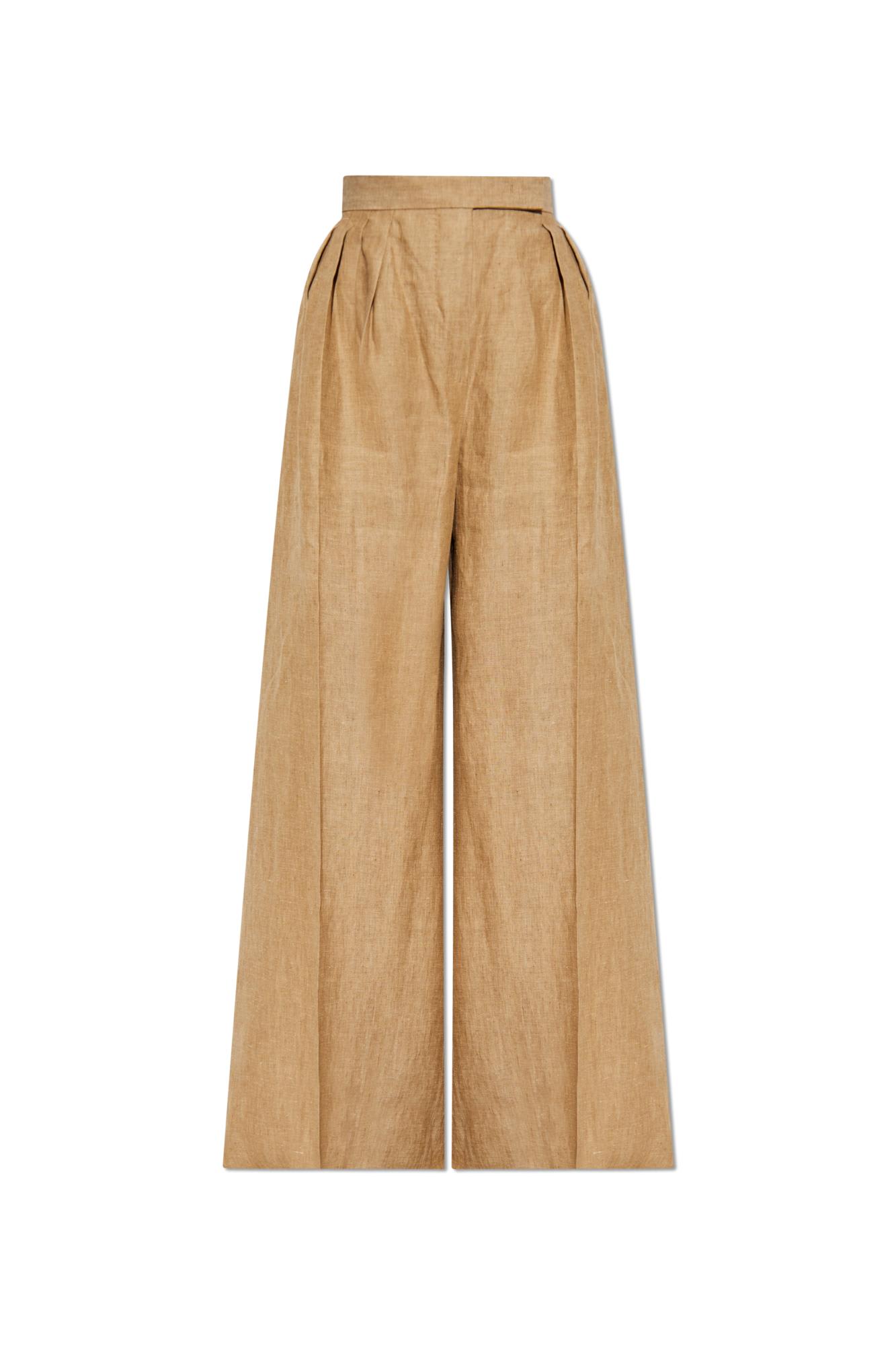 Max Mara Linen Pants Rauche