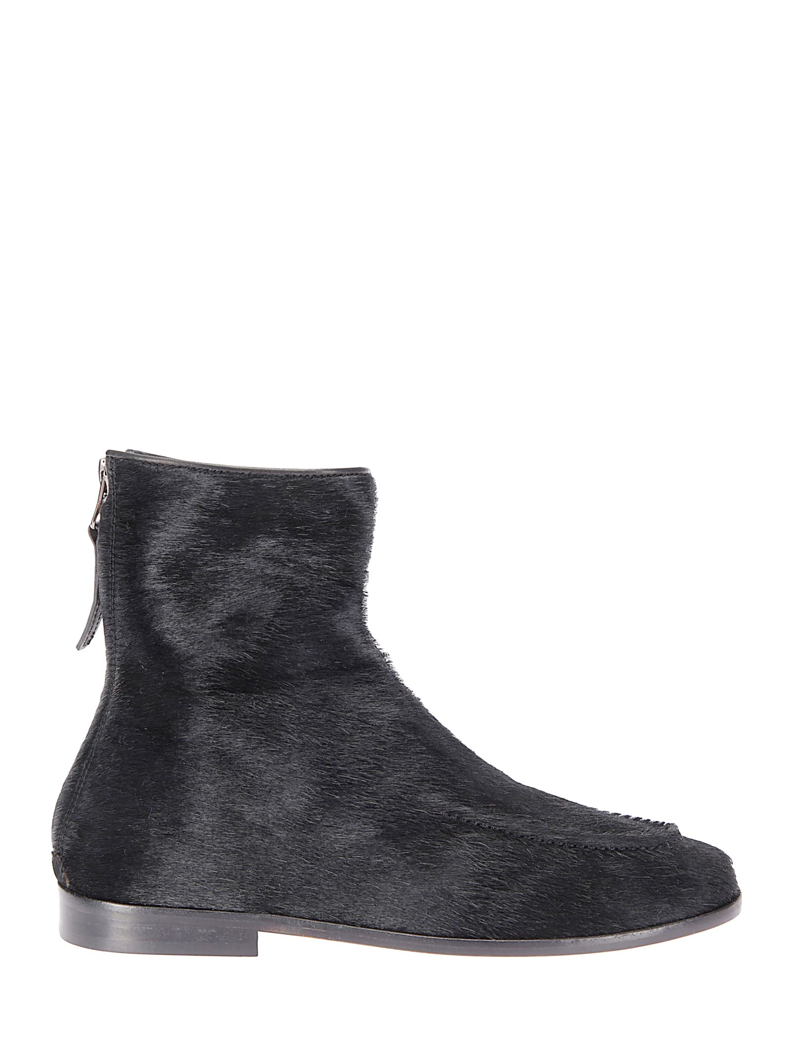 Hereu Juliol Calf-hair Ankle Boots In Black