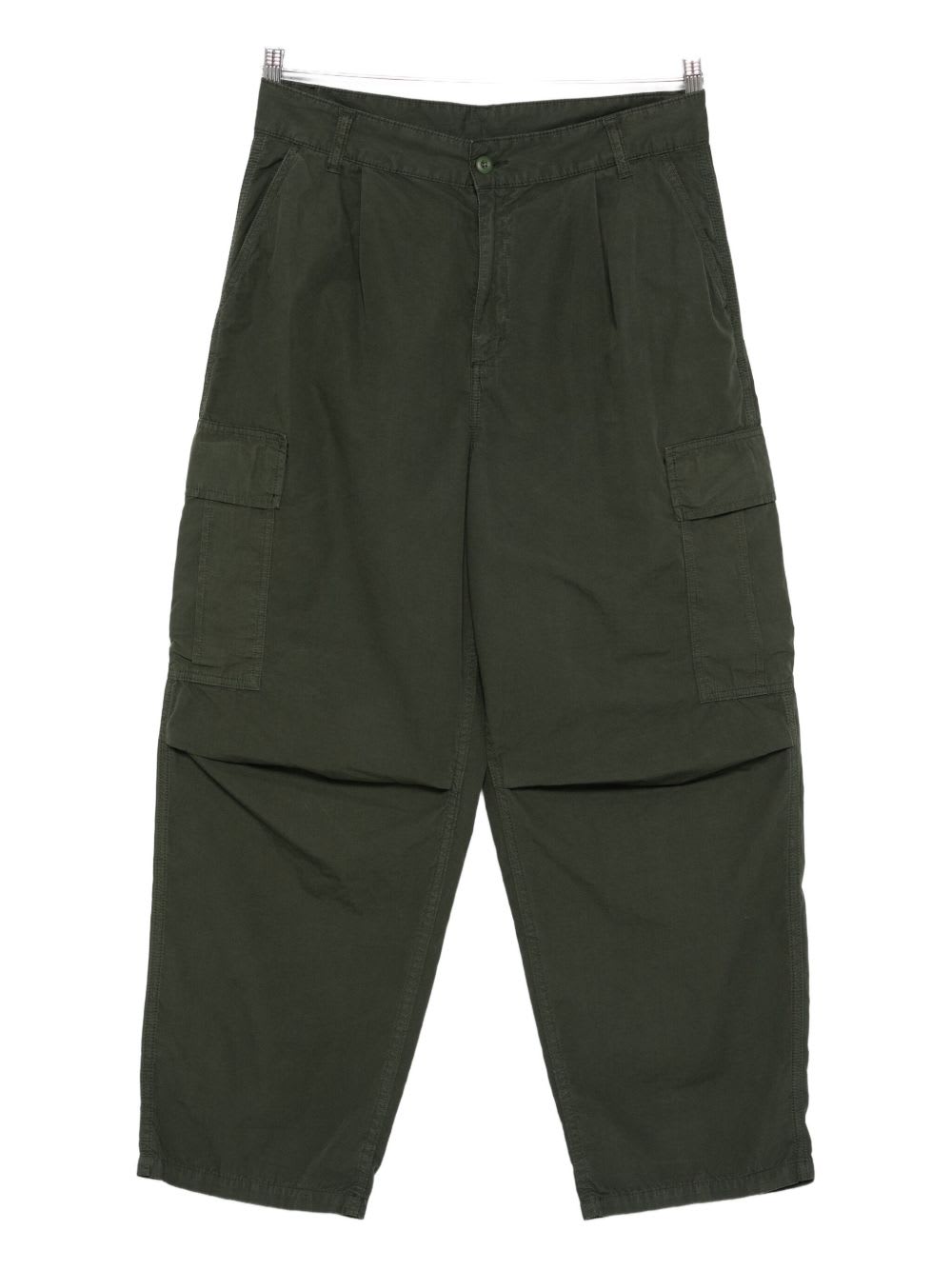 Carhartt Cargo Trousers With Belt Loops And Multiple Pockets In Green