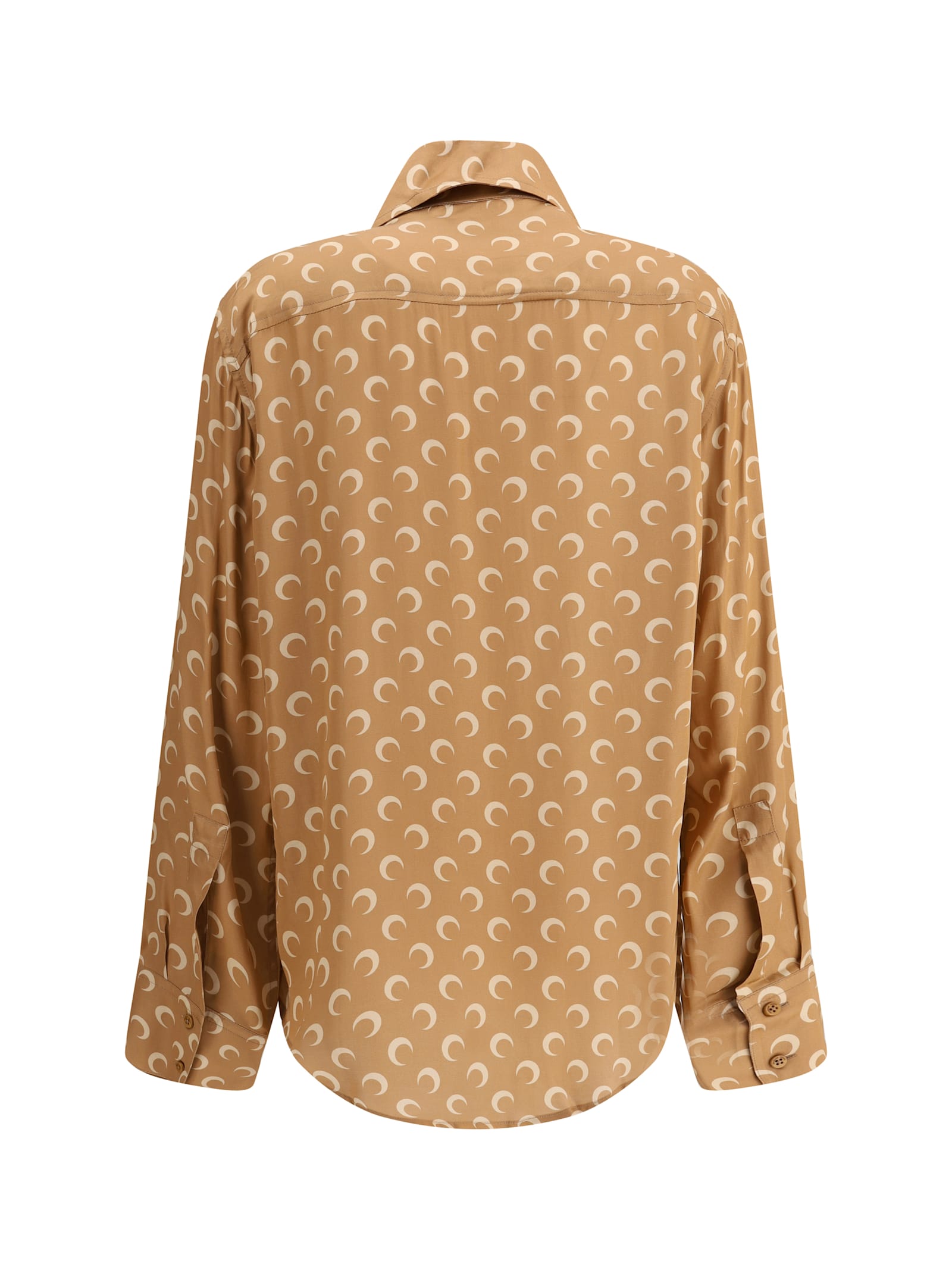 Marine Serre Moon Satin Button Down Shirt Clothing