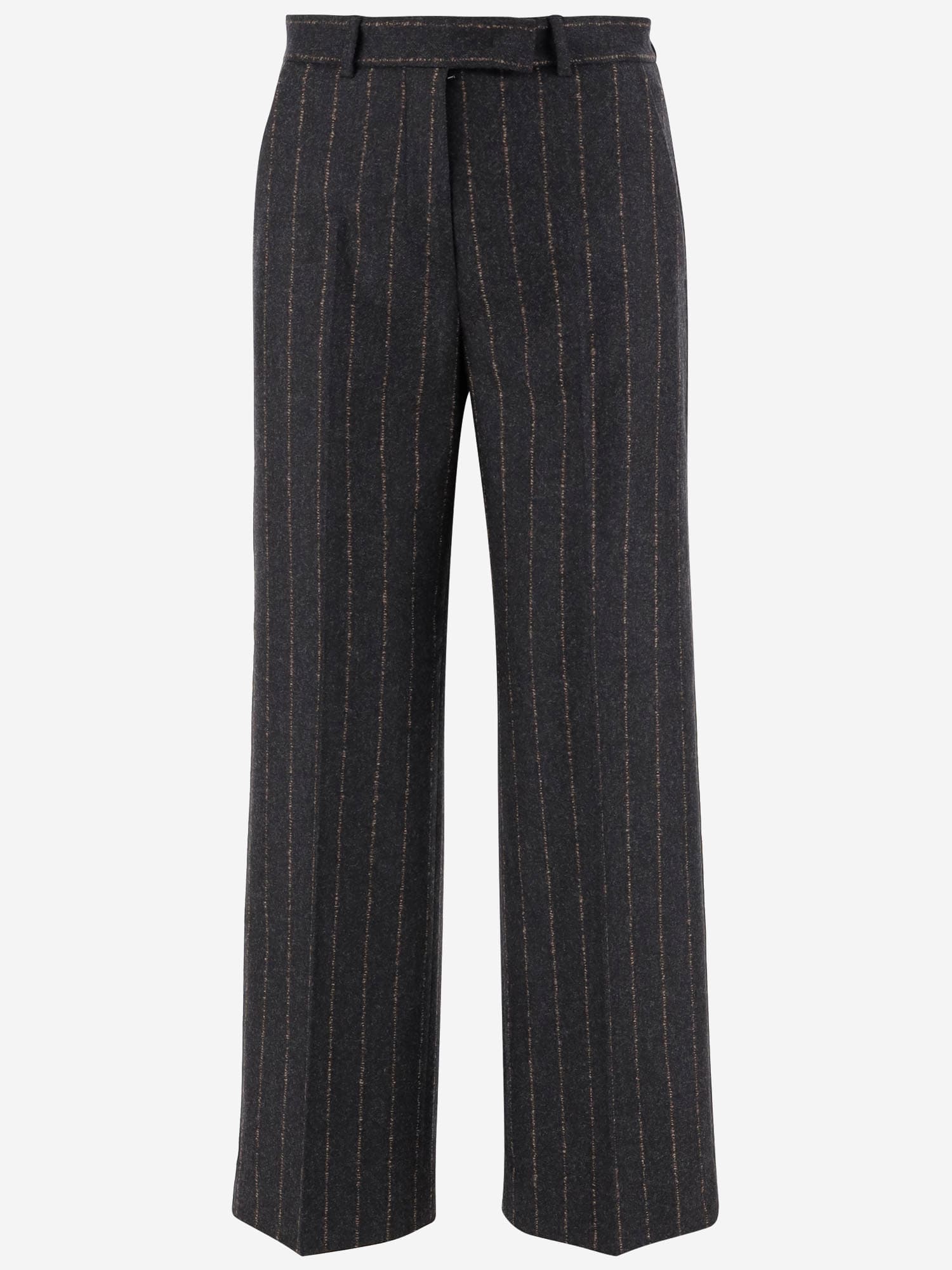 Theodora Wool And Cashmere Striped Pants