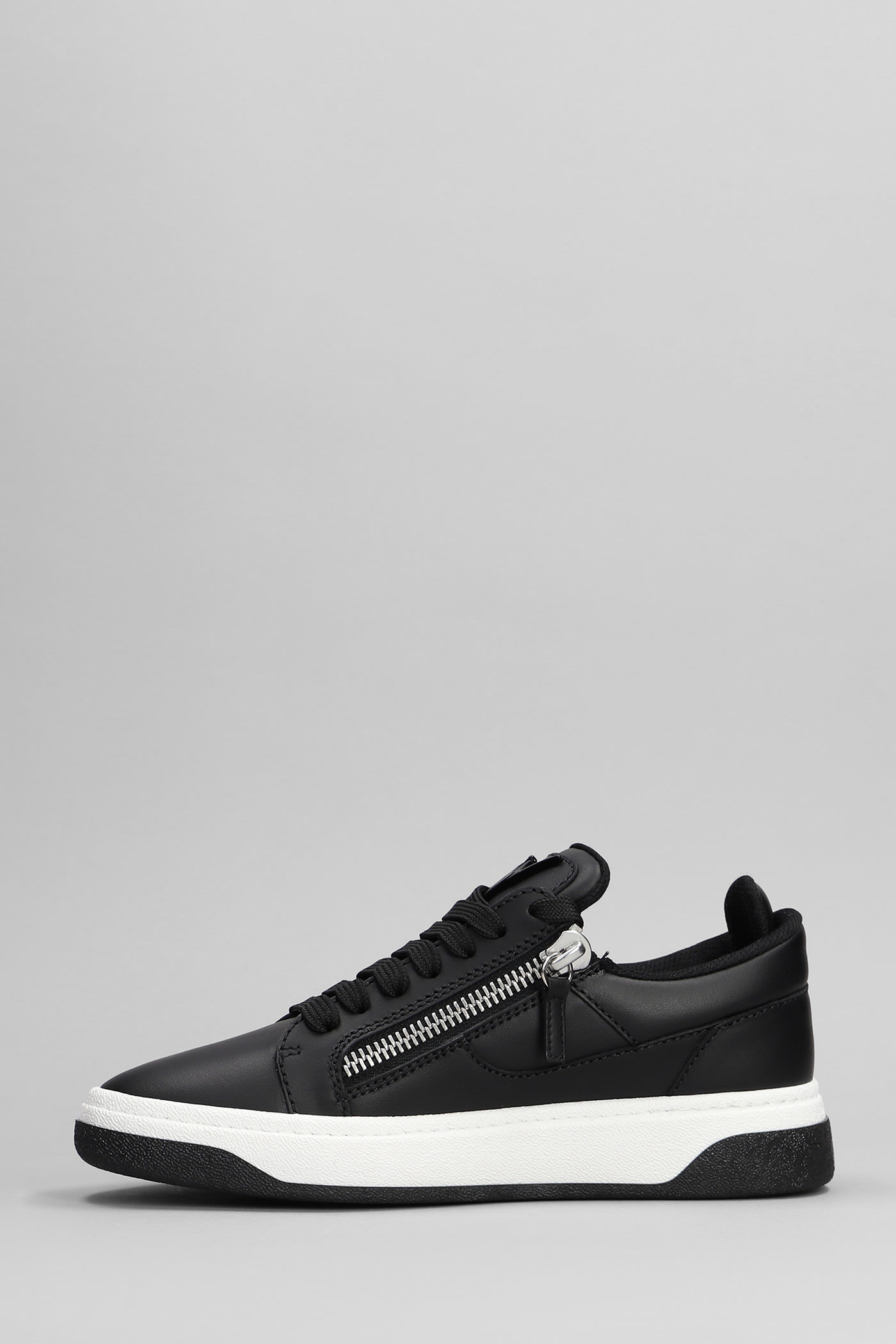 Shop Giuseppe Zanotti Gz94 Sneakers In Black Leather