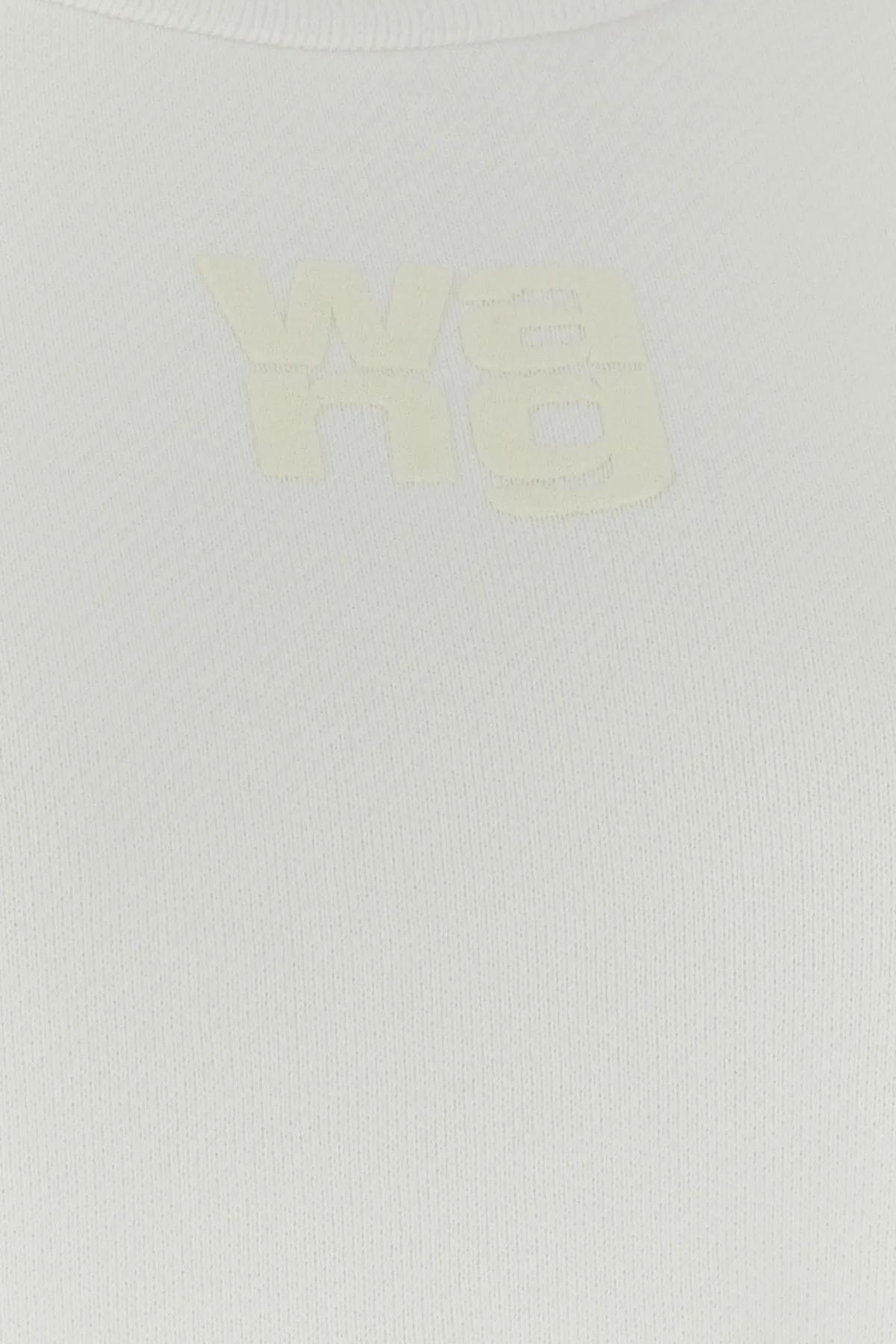 Alexander Wang White Cotton Sweatshirt In White