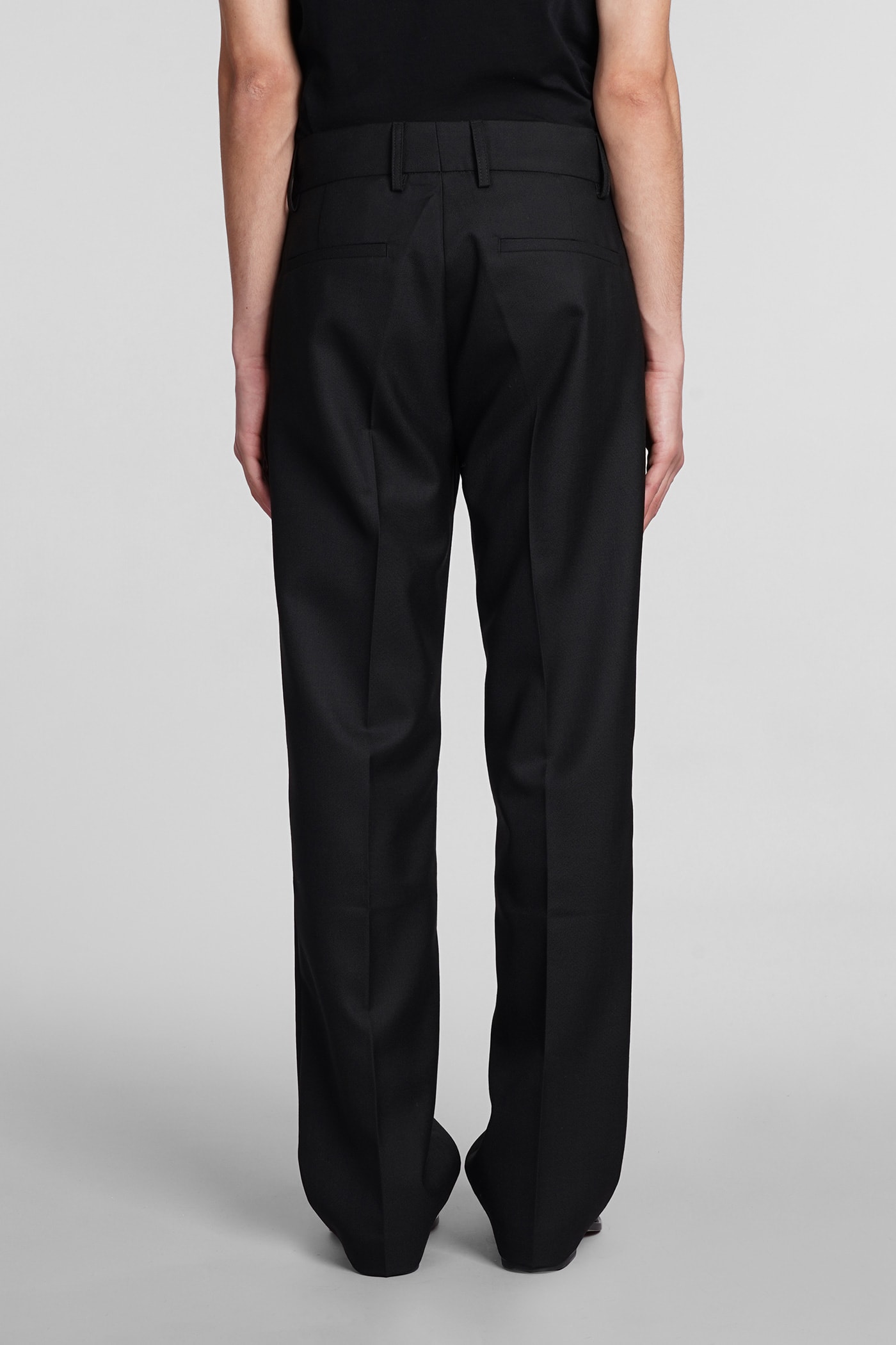 Shop Séfr Pants In Black Polyester