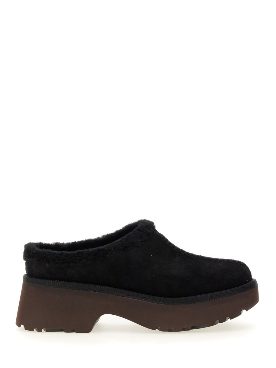 Shop Ugg New Heights Cozy Sabot In Black