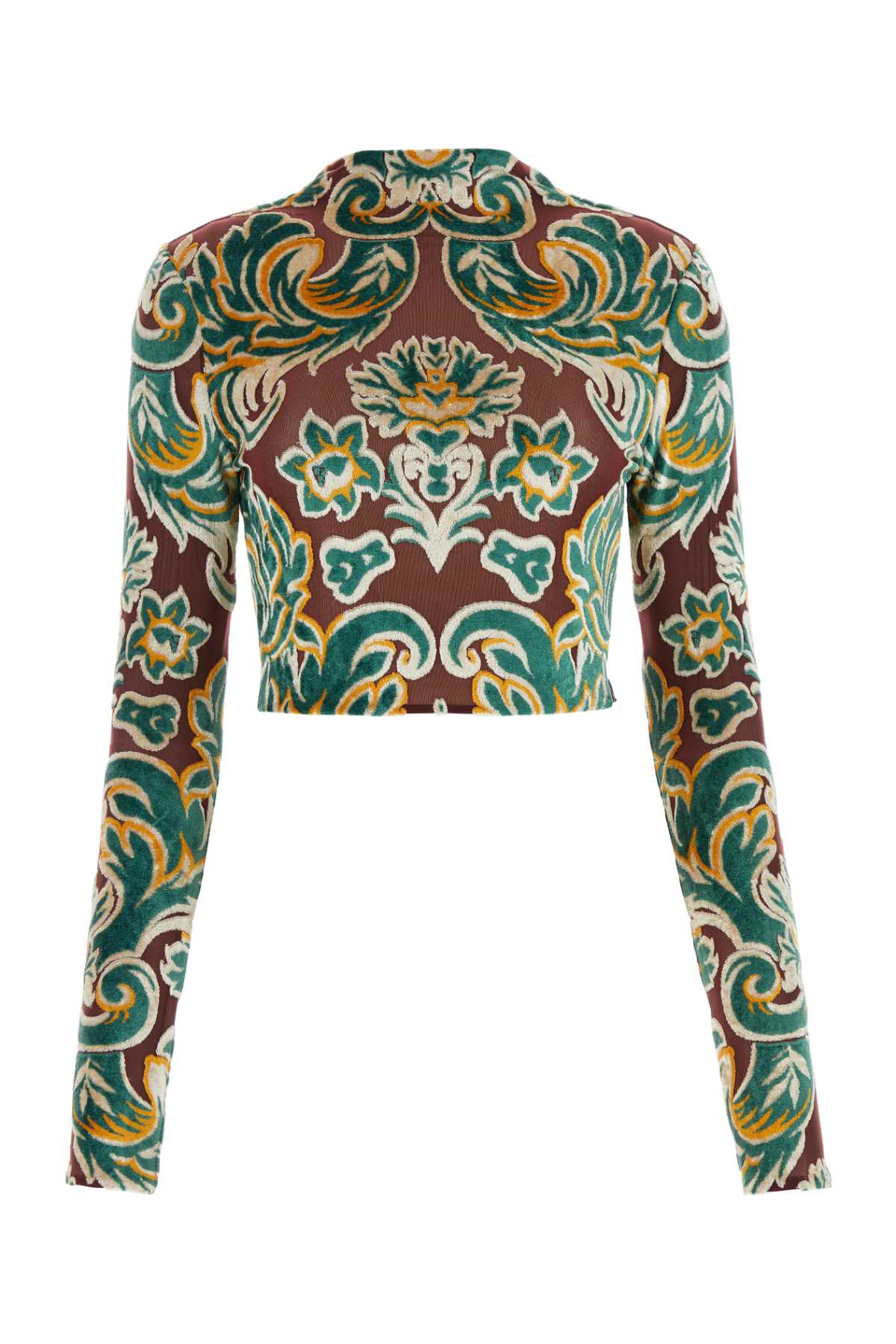 Shop Etro Embroidered Tulle Top In S9865