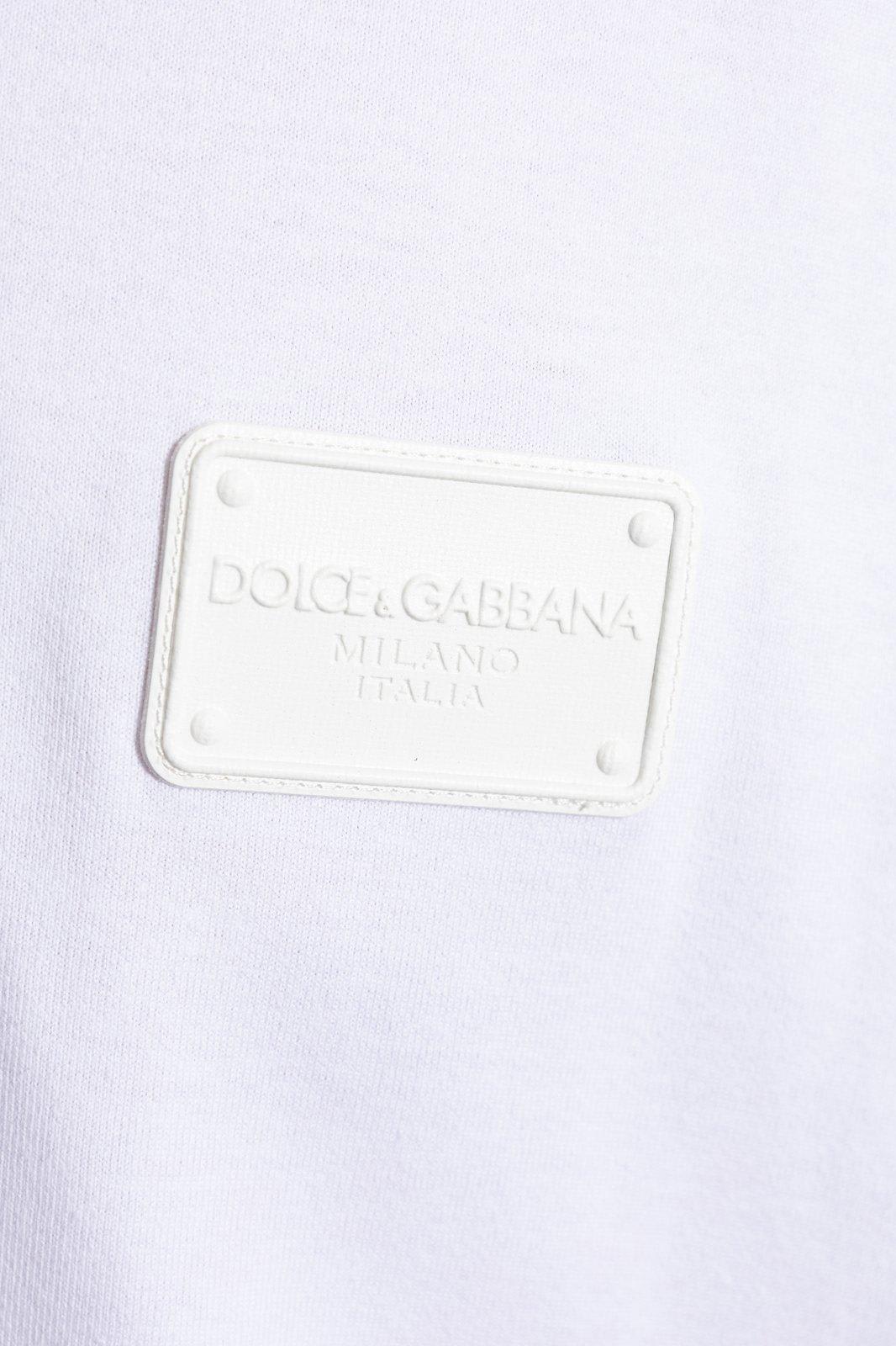 Shop Dolce & Gabbana Branded Tag Crewneck T-shirt In Variante Abbinata