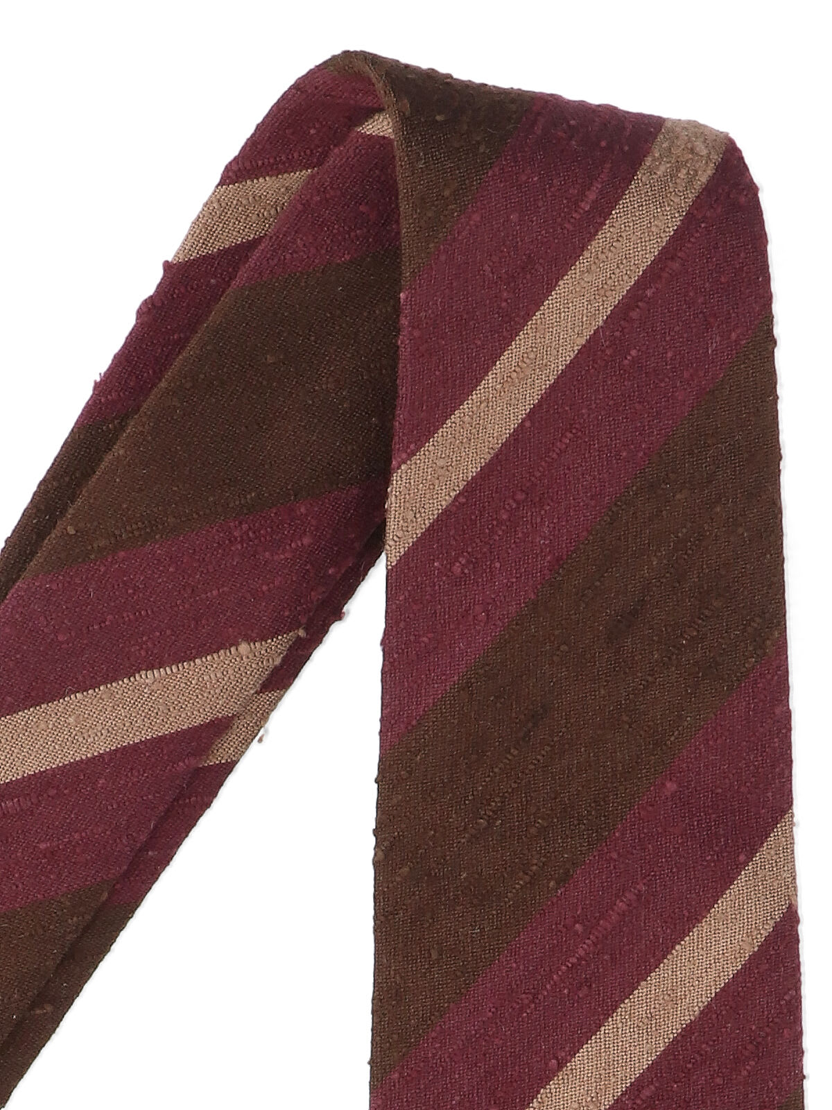 Finamore 1925 Striped Ties In Textured Fabric In Multi