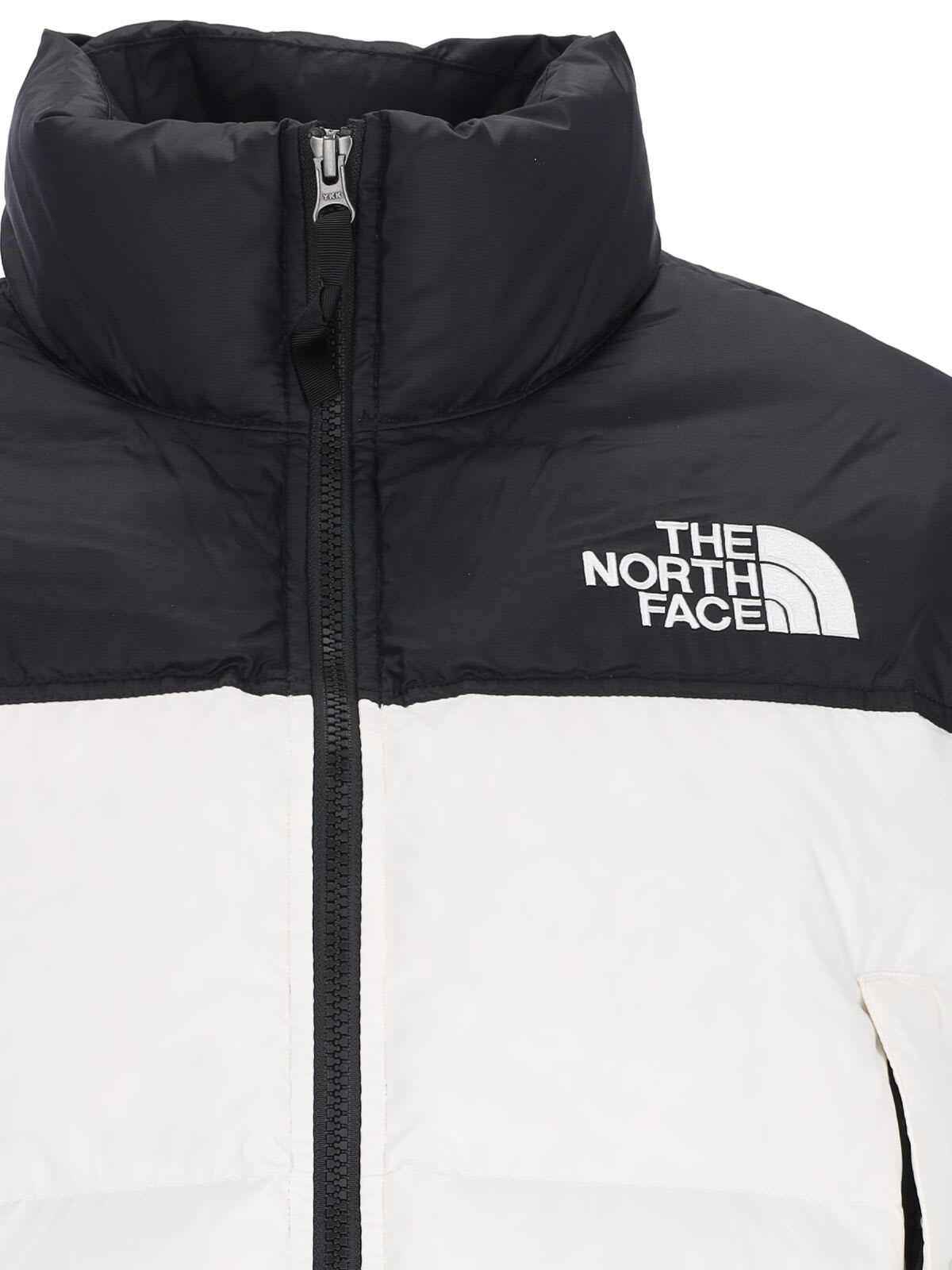 Shop The North Face Nuptse Short Down Jacket In White