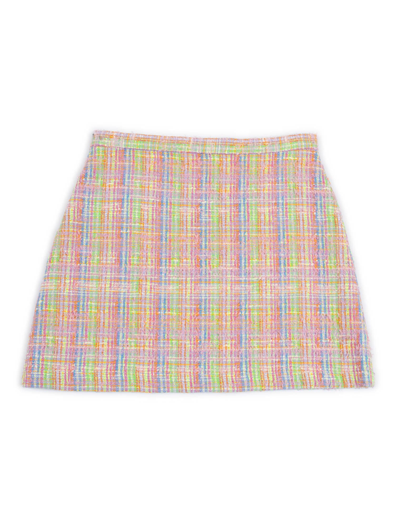 Versace Tweed A-line Skirt In Multi