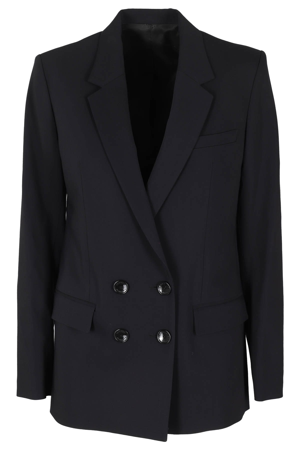 Isabel Marant Robine Double-breasted Cotton Blazer In Black